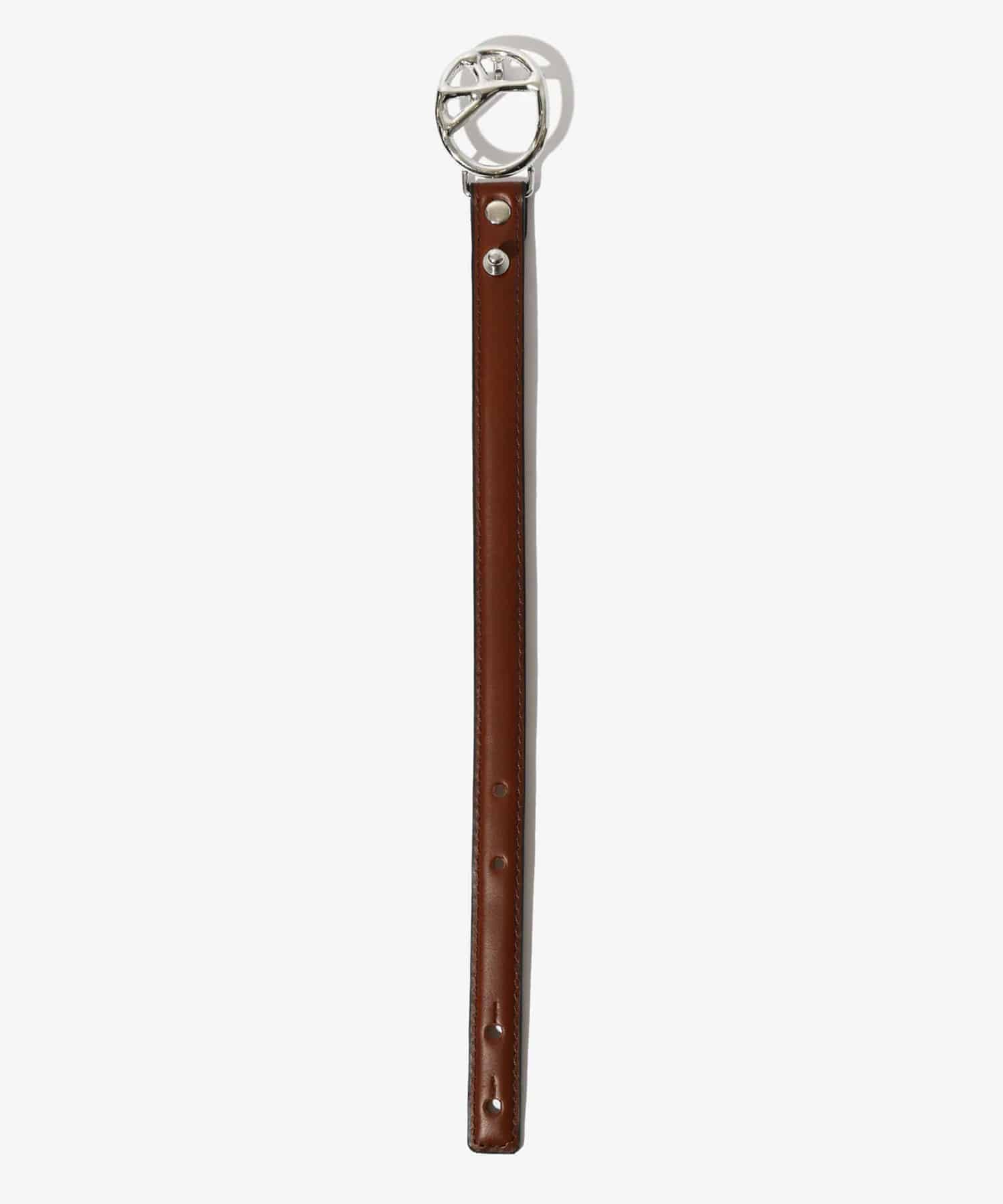 Peace Buckle Narrow Bracelet - Steer Lthr. NEEDLES