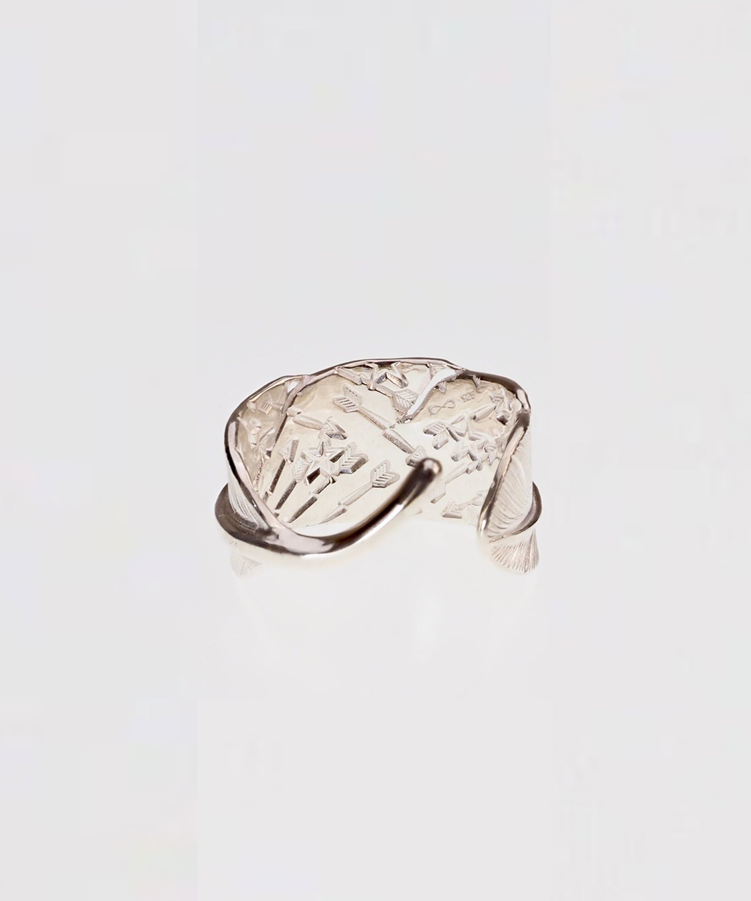 R-015 K１８マーク付きスタンプフェザーリング Large WAKAN SILVER SMITH