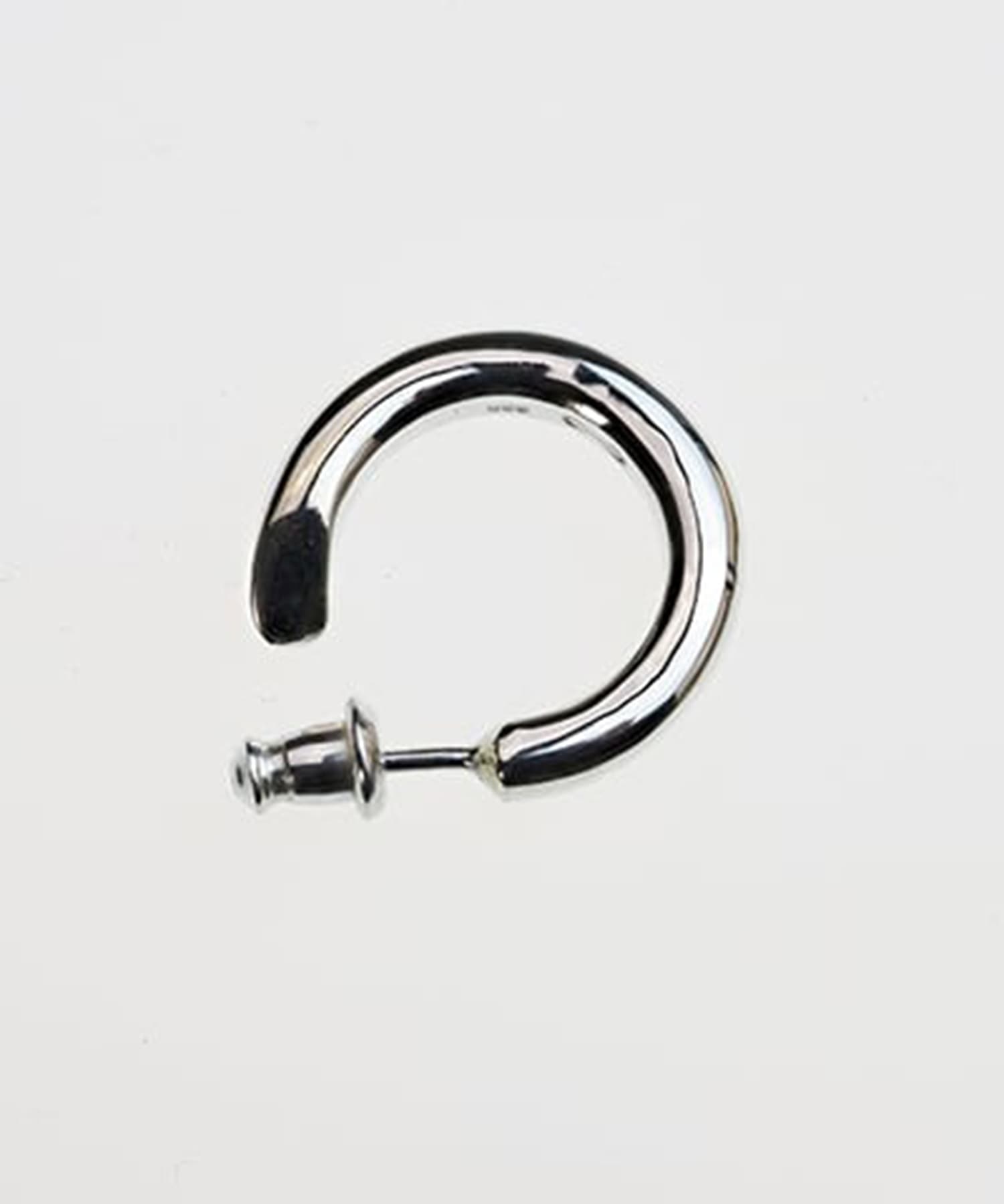 PI-002 Round earring (Small)　線径3.5mm (左耳用) WAKAN SILVER SMITH