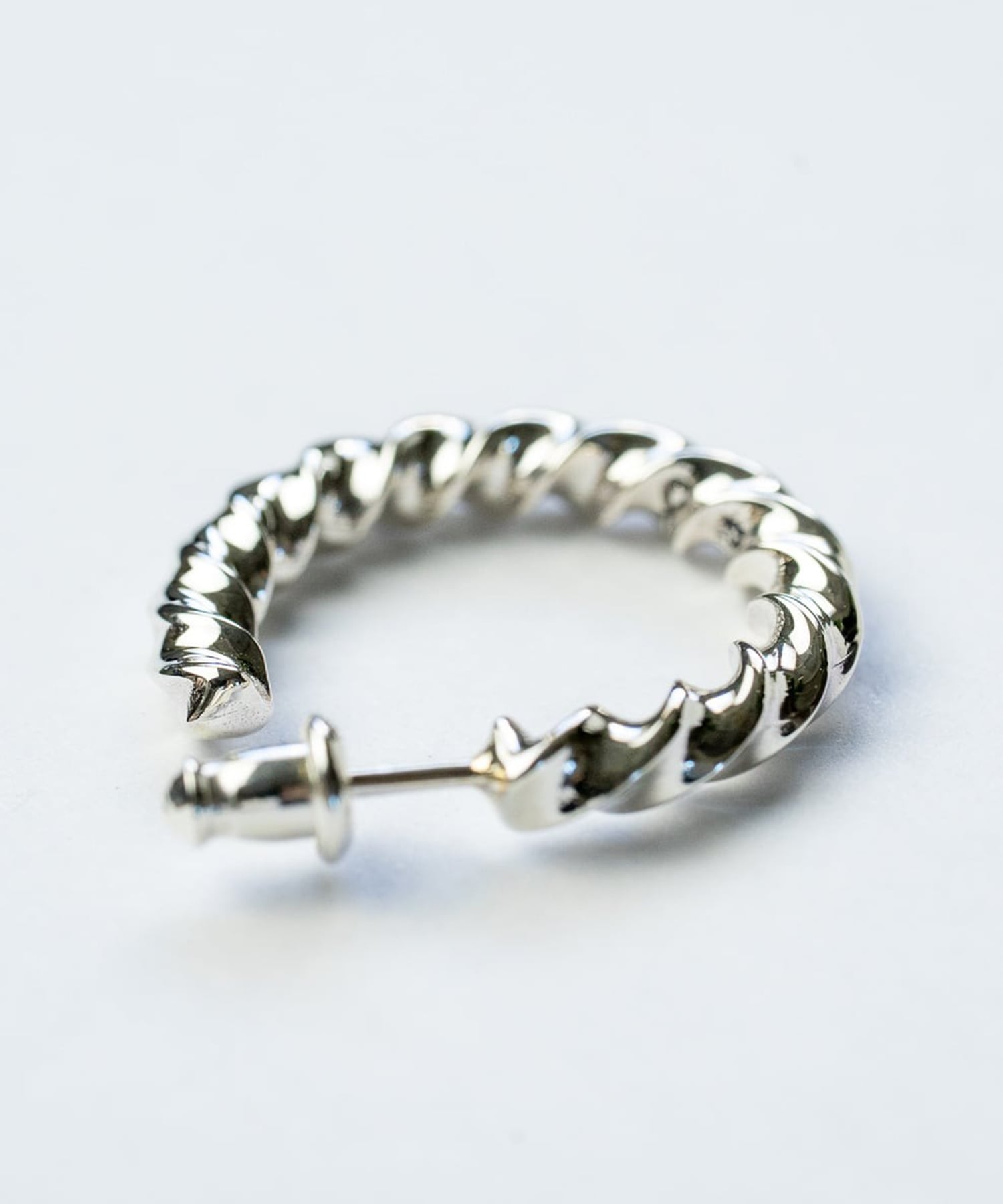 PI-007 　Twist earring　(Large) WAKAN SILVER SMITH