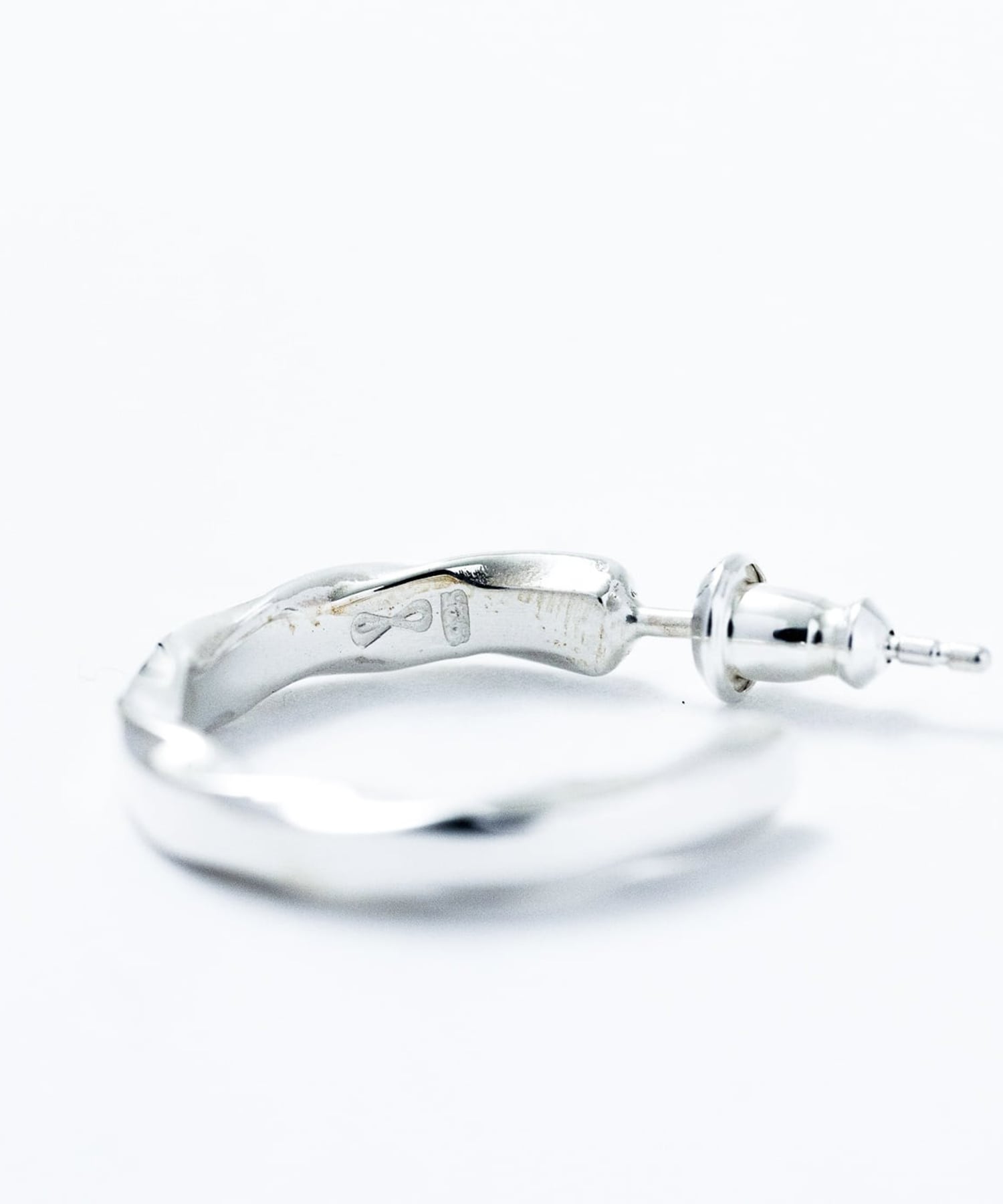 PI-010 Side twist earring (Large) WAKAN SILVER SMITH