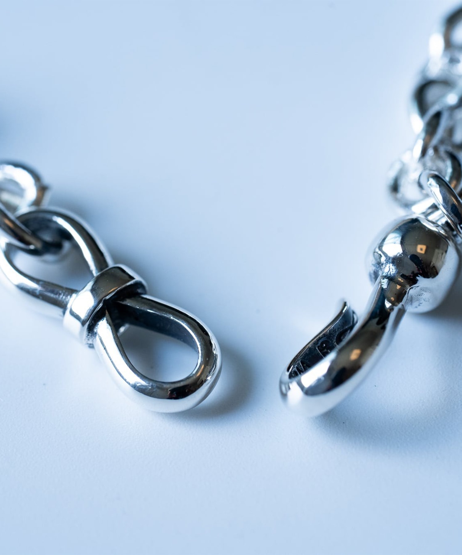 C-032 Mebiusu hook necklace　M (45cm) WAKAN SILVER SMITH