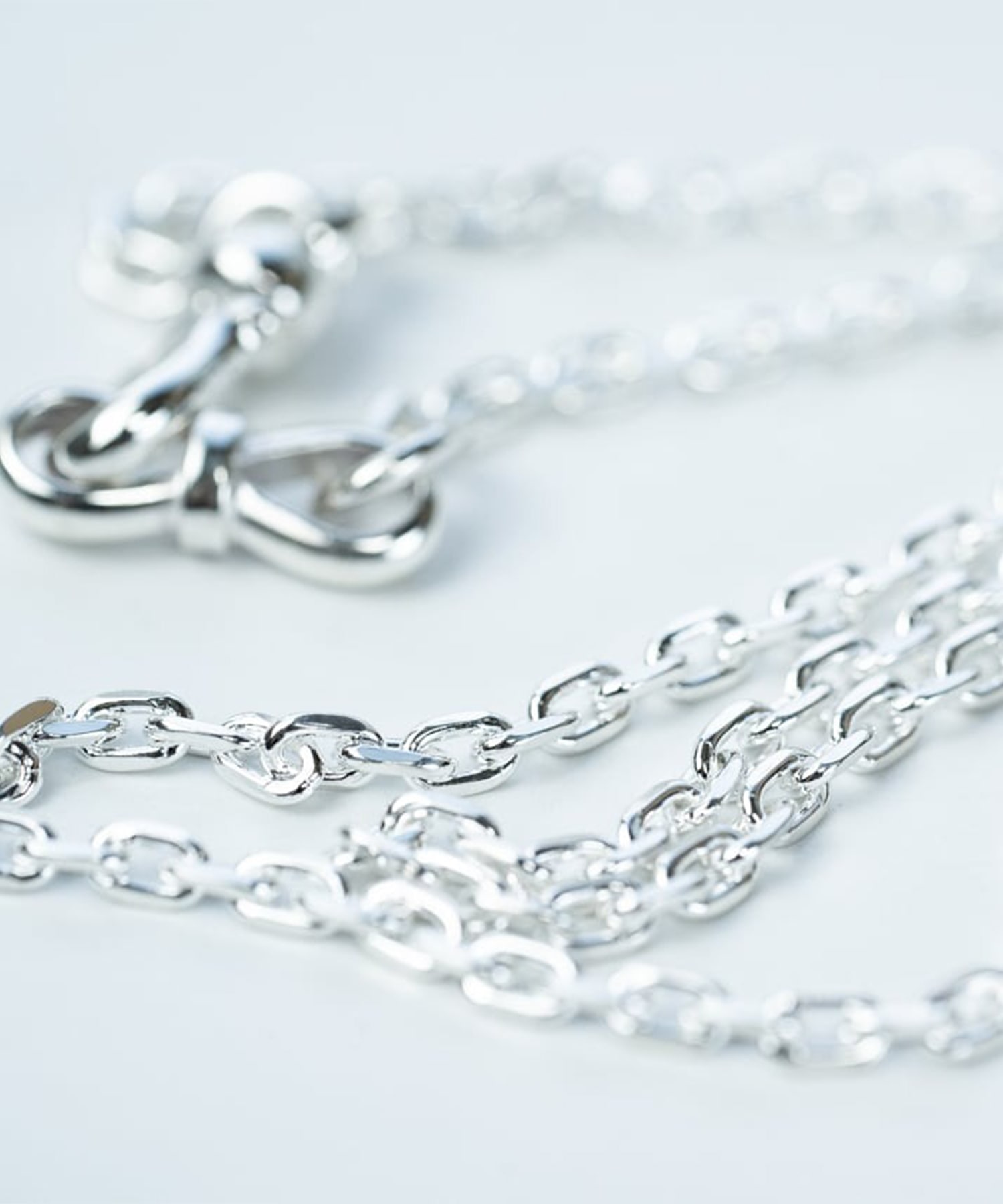 C-033 Mebiusu hook necklace S square (45cm) WAKAN SILVER SMITH