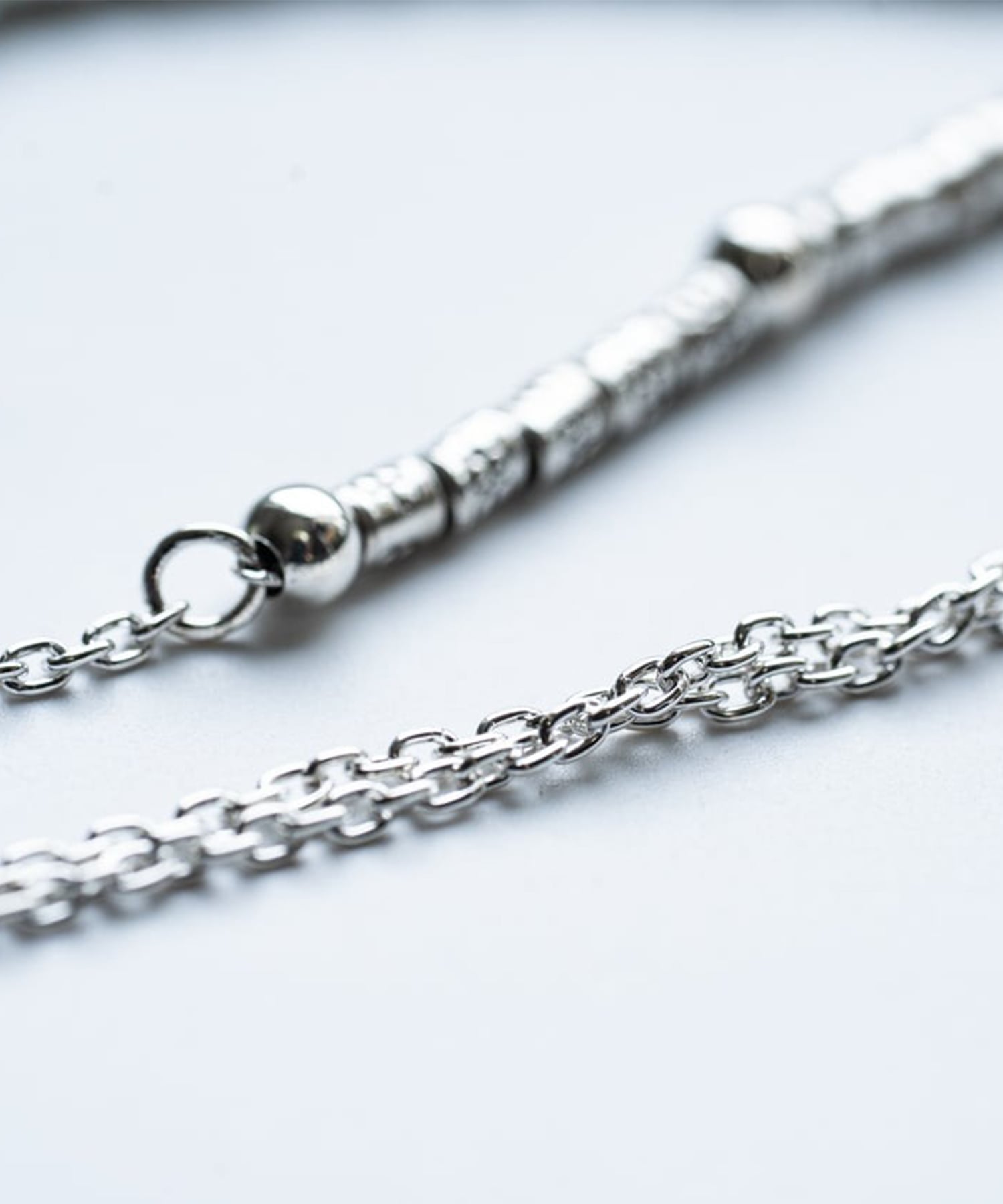 C-041 Horse shoe handmade beads necklace(65cm) WAKAN SILVER SMITH