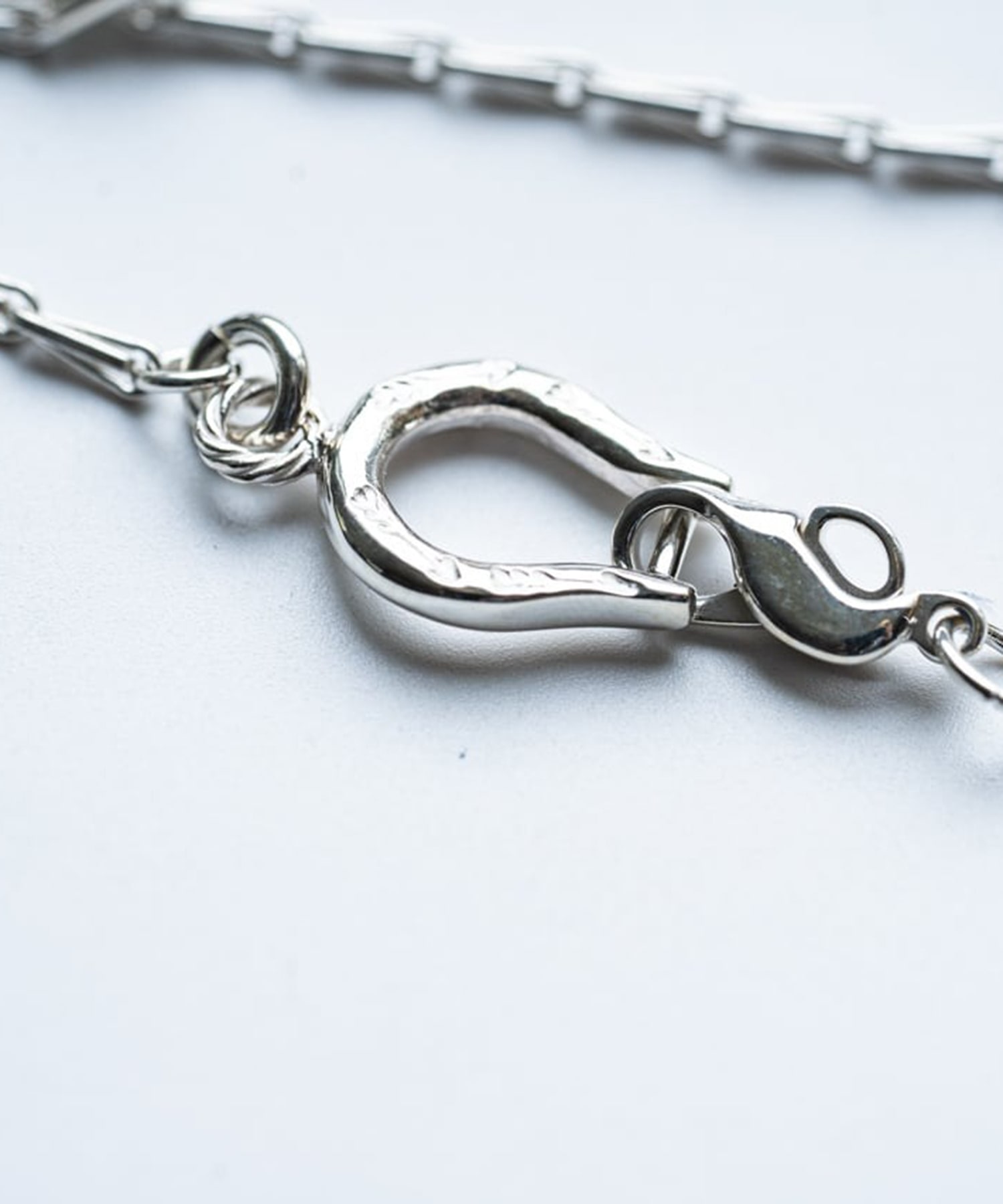 C-042 Horse shoe drop necklace (60cm)＋Horse bit glass holde WAKAN SILVER SMITH