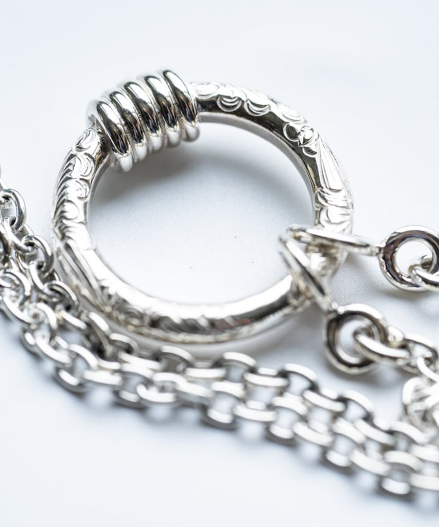 C-043 Arabesque glass holder 50cm WAKAN SILVER SMITH