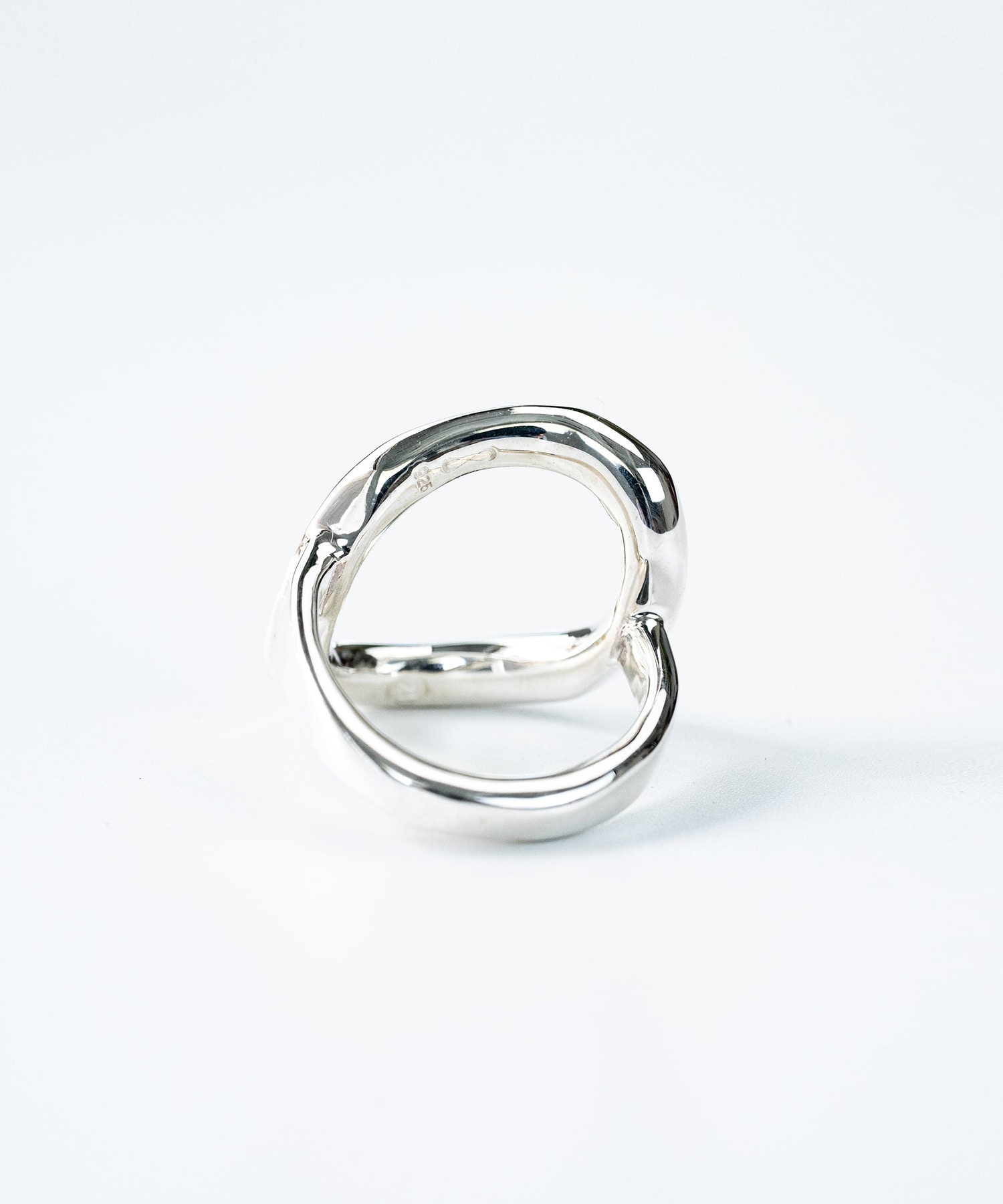 R-061 See through curve ring M WAKAN SILVER SMITH