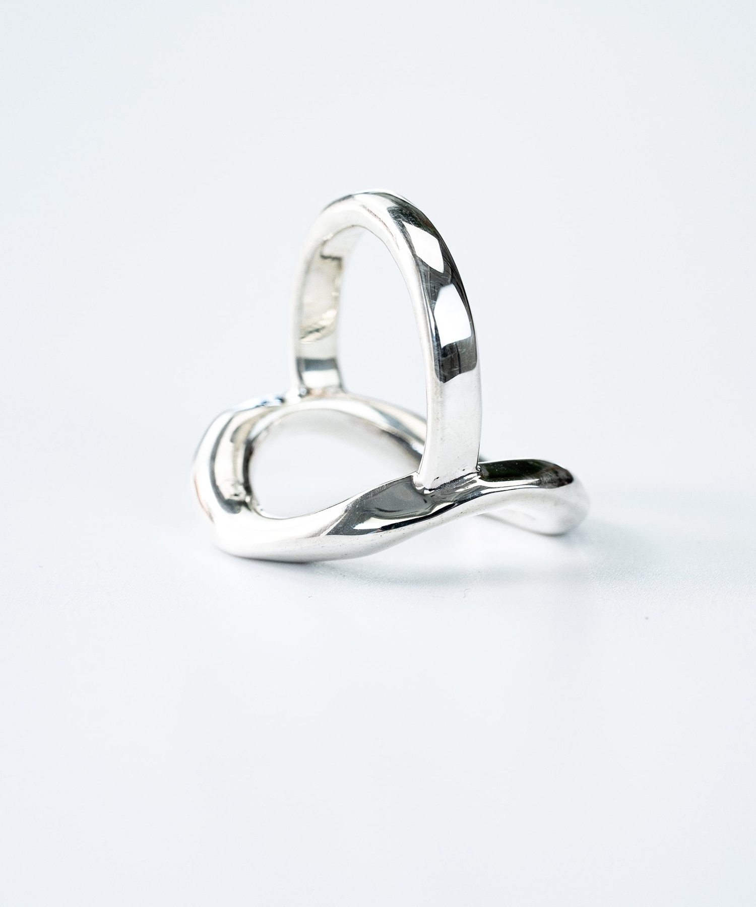 R-062 See through curve ring L WAKAN SILVER SMITH