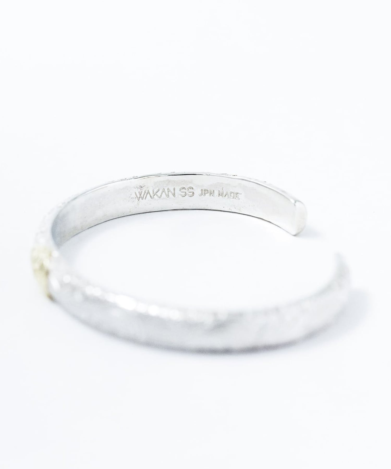 BN-077 7mm Arabesque half round bangle K18 Wild Rose WAKAN SILVER SMITH