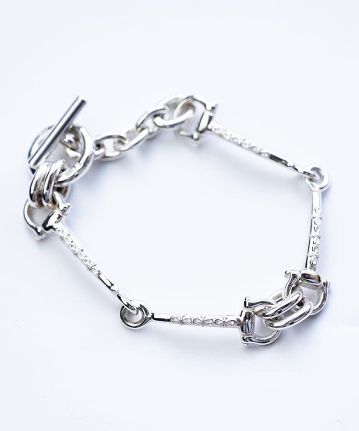 BN-083 Horse bit bracelet (elongated) WAKAN SILVER SMITH