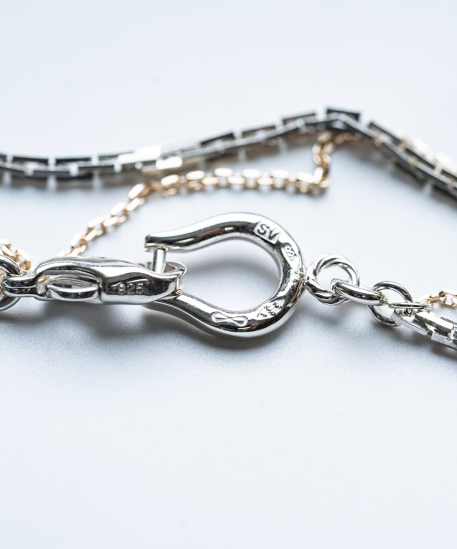 BN-092 K10 Horse shoe combination bracelet (TYPE B) WAKAN SILVER SMITH