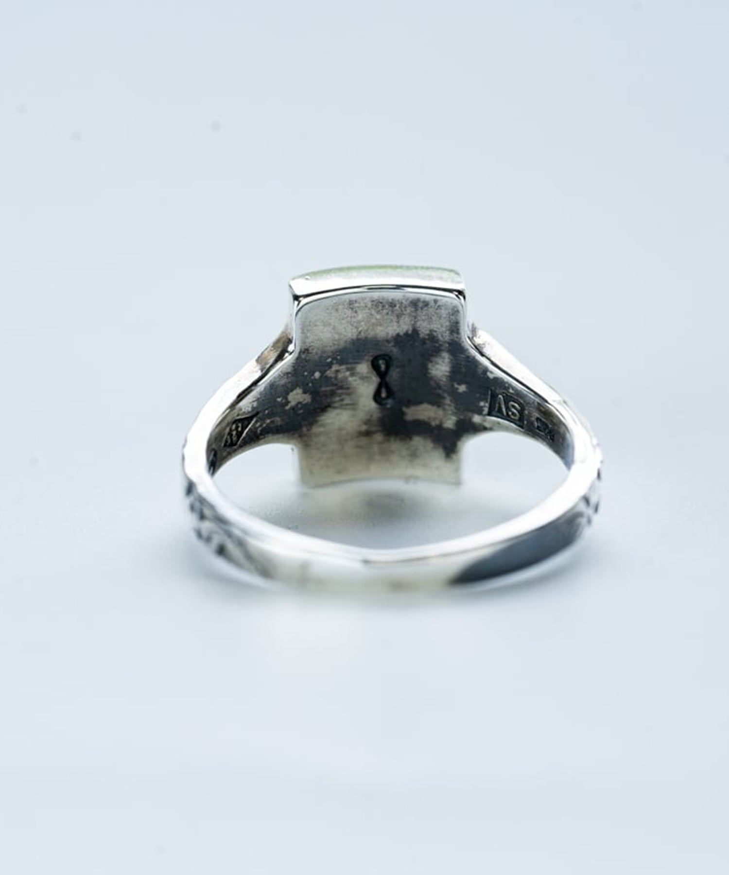 R-101 K18　Mobius square signet ring WAKAN SILVER SMITH