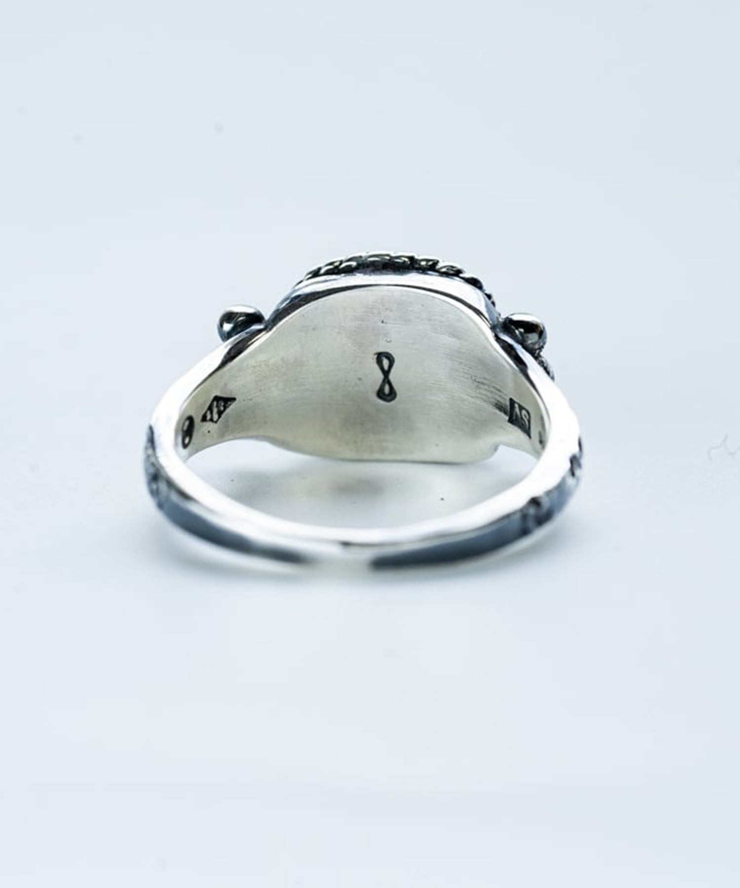 R-100 Native Square Signet Ring (Copper Turquoise) WAKAN SILVER SMITH