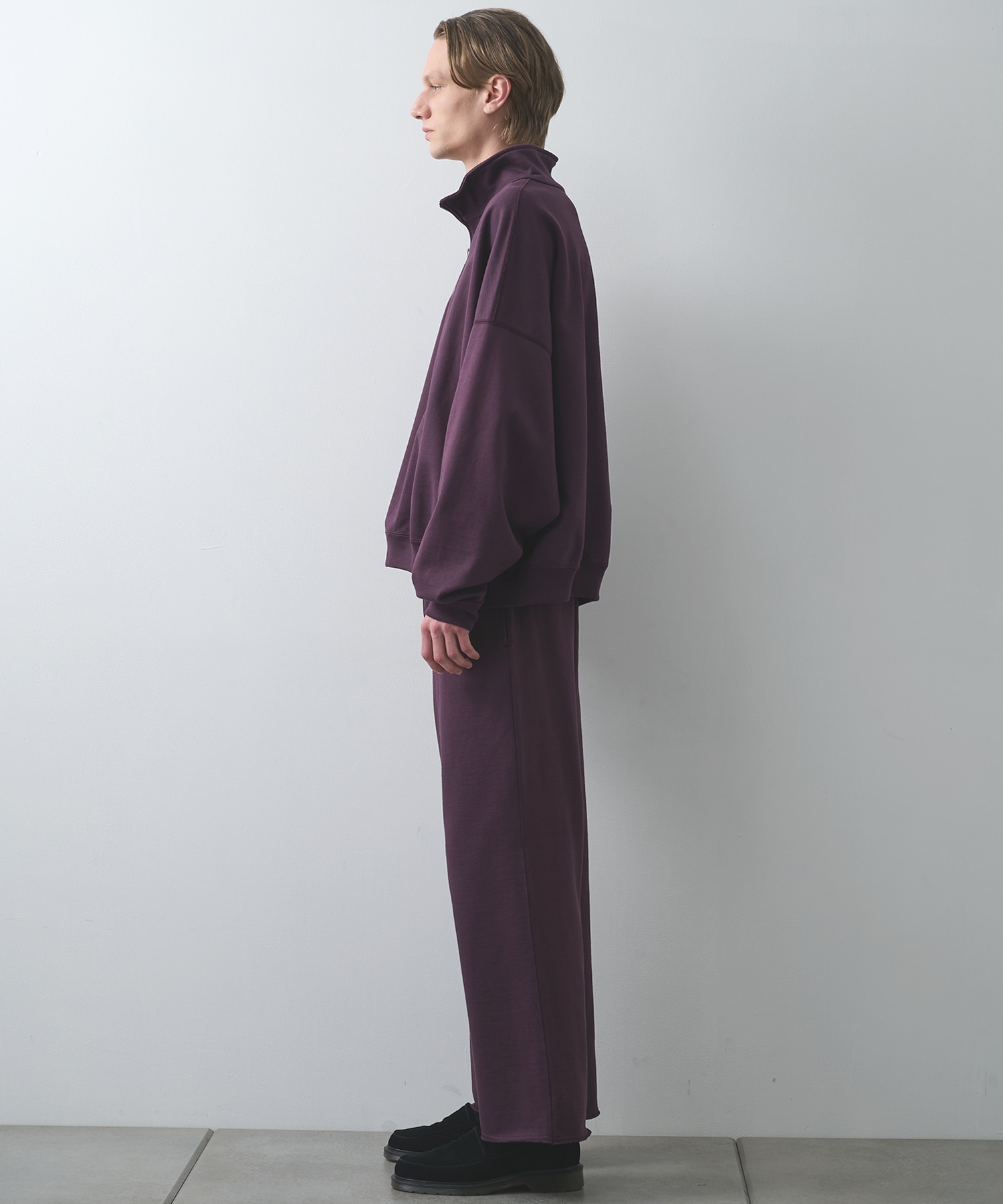 オーガニックコットンヘビー吊裏毛 / ショートクォータージッププルオーバー, D Navy MARKAWARE/marka