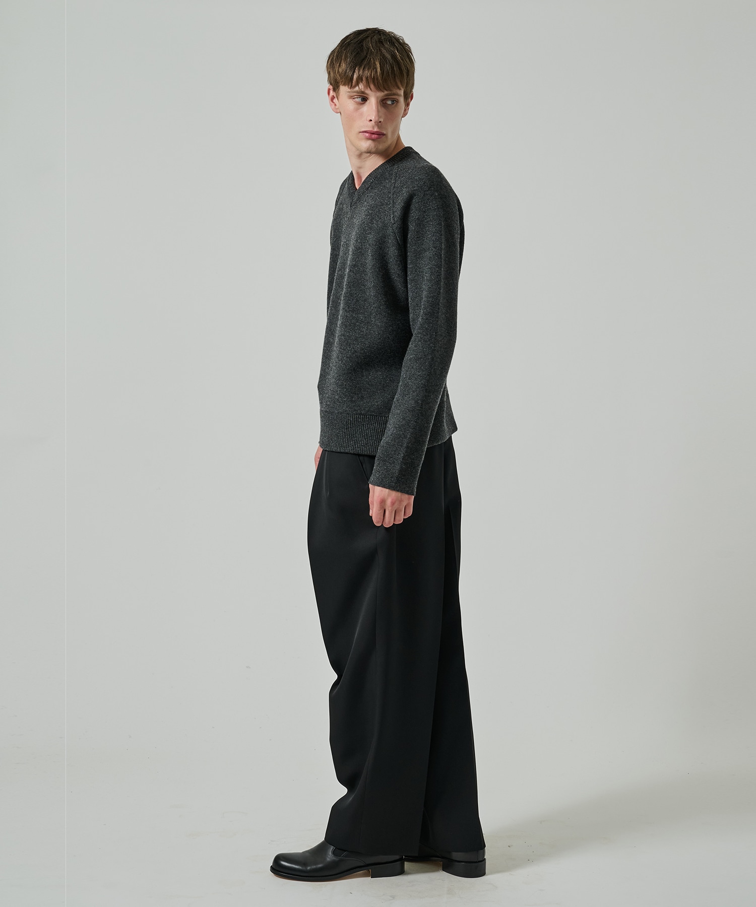 RERACS RAGLAN V NECK PULLOVER KNIT THE RERACS