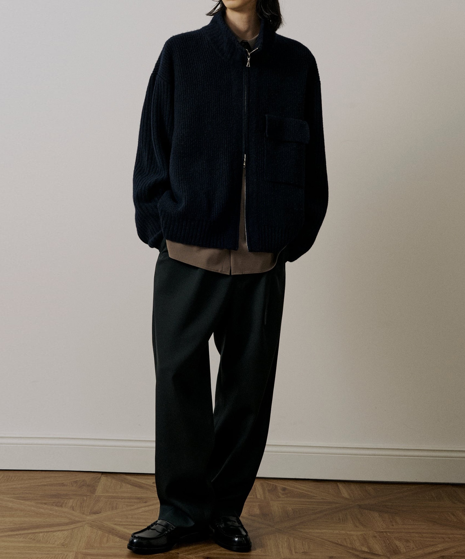 ZIP High Neck Knit UJOH HOMME
