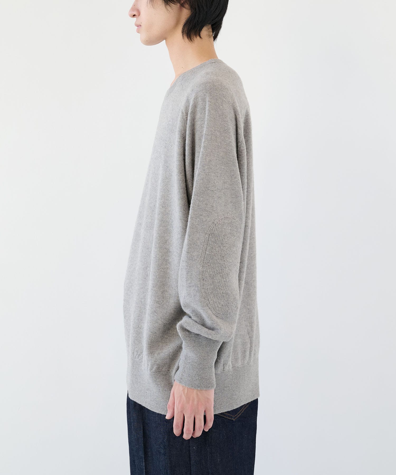 Ex.Legendary YAK  stretch sweater elbow patch walenode