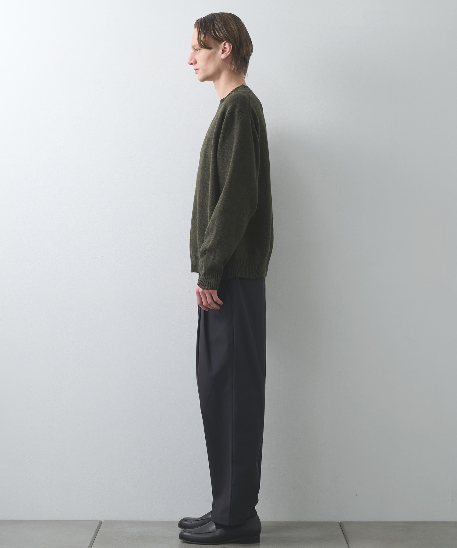 Punched shetland sweater STILL BY HAND