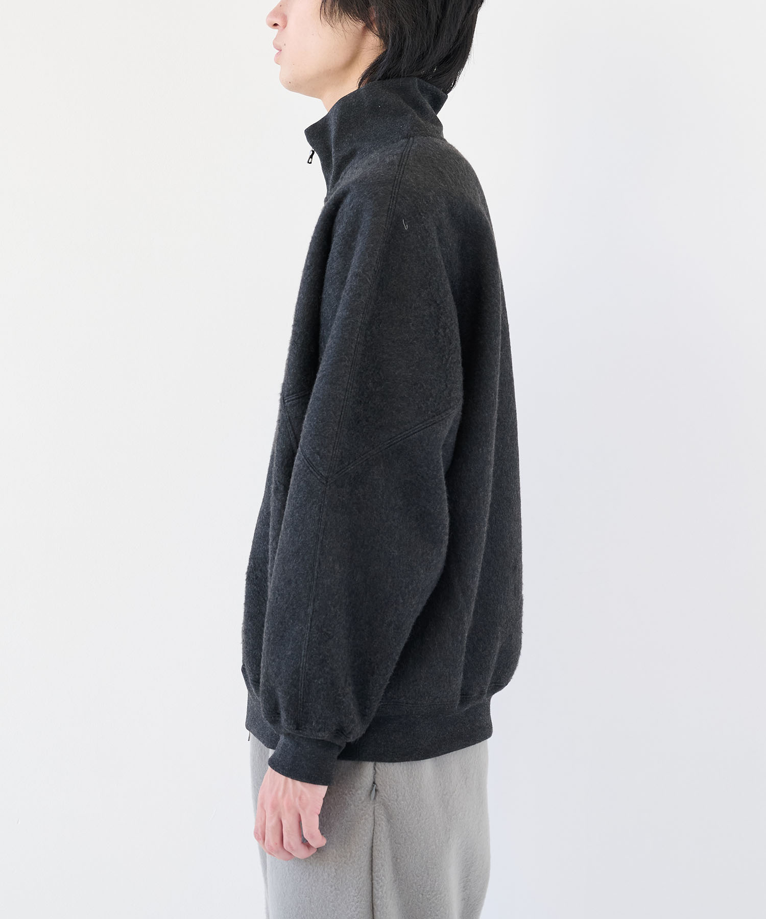 Pe/Silk Fleece Track Jacket blurhms