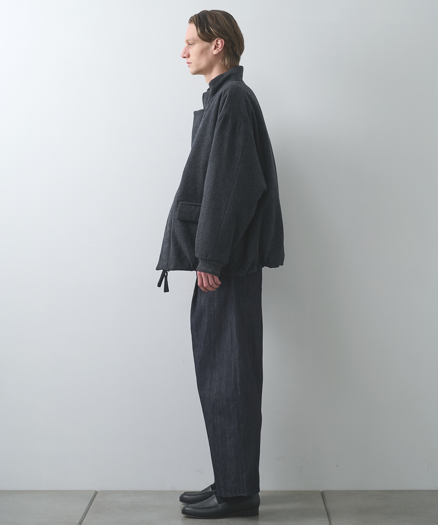 Padded wool blouson STILL BY HAND