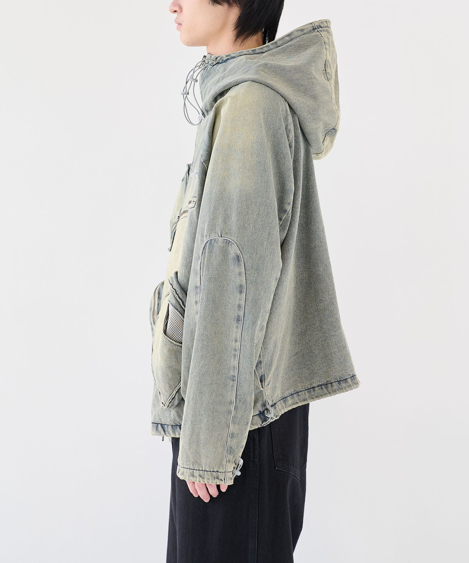 別注 CPG RHOMBUS POCKET FADE DENIM JACKET CPG