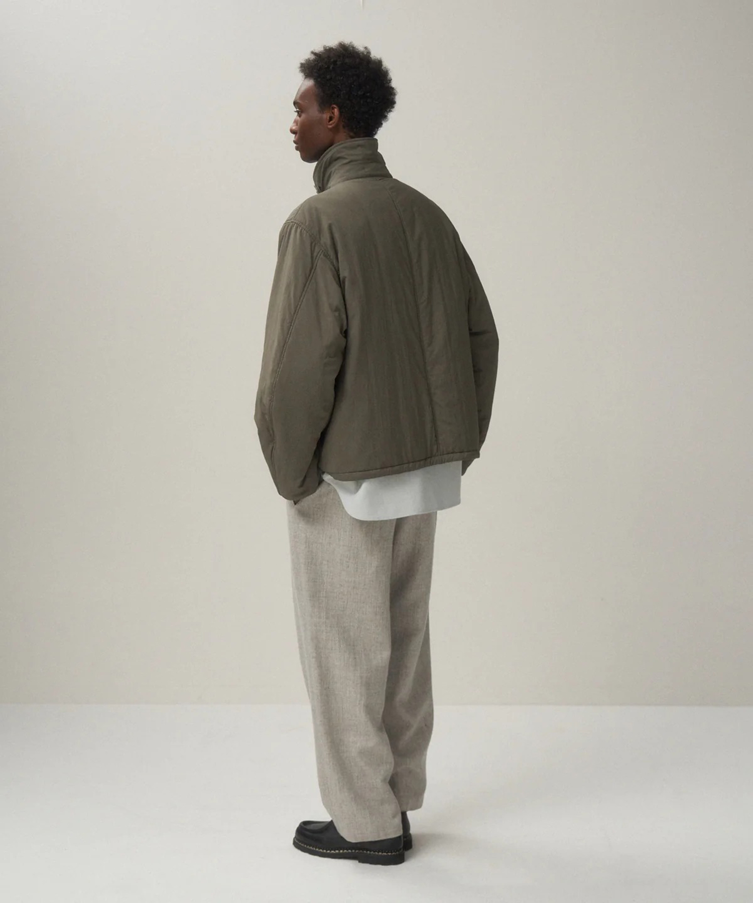 MAT AIRLY NYLON WOOL PADDED HARRINGTON JACKET ATON