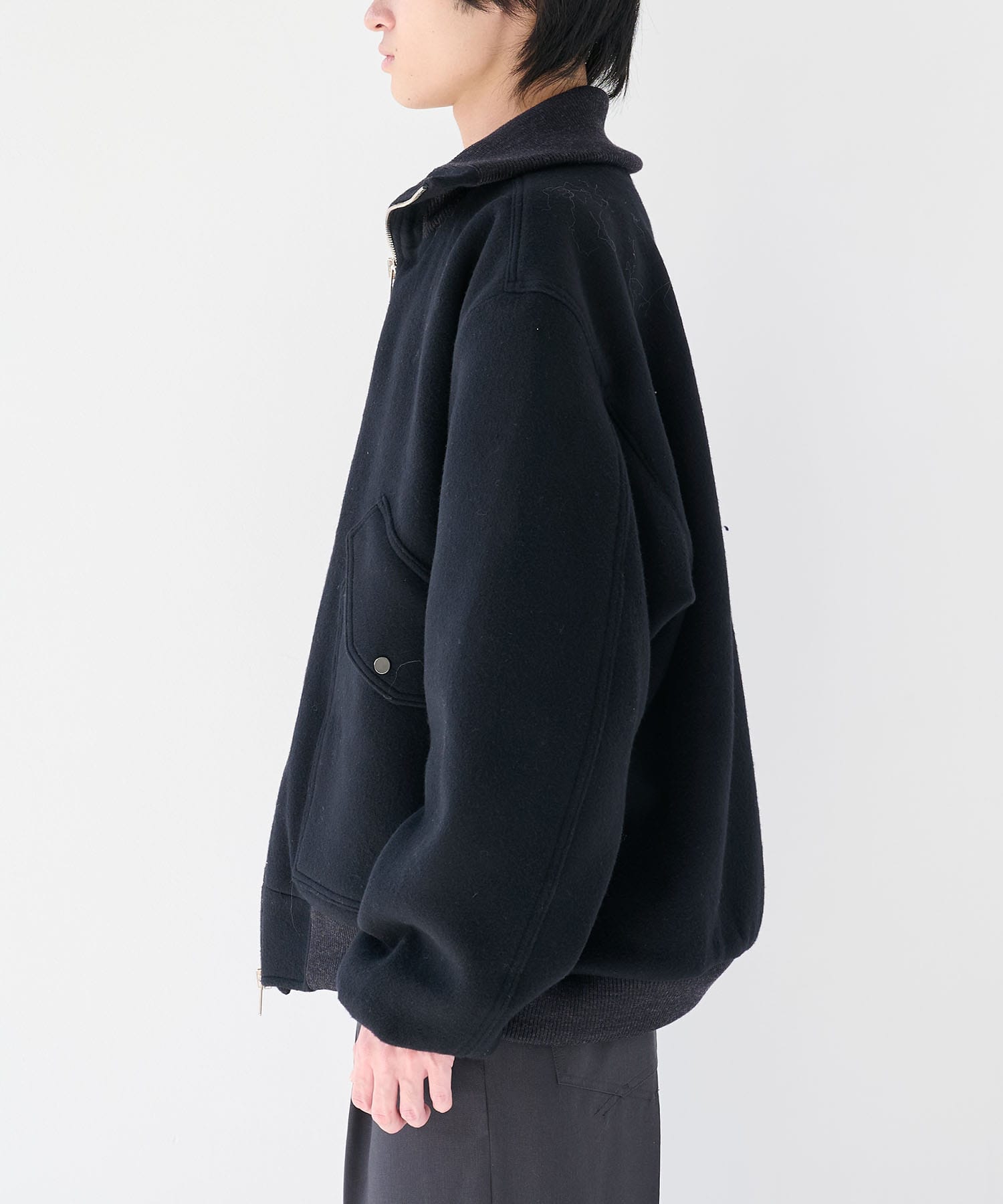 WOOL ZIP FLIGHT JACKET is-ness