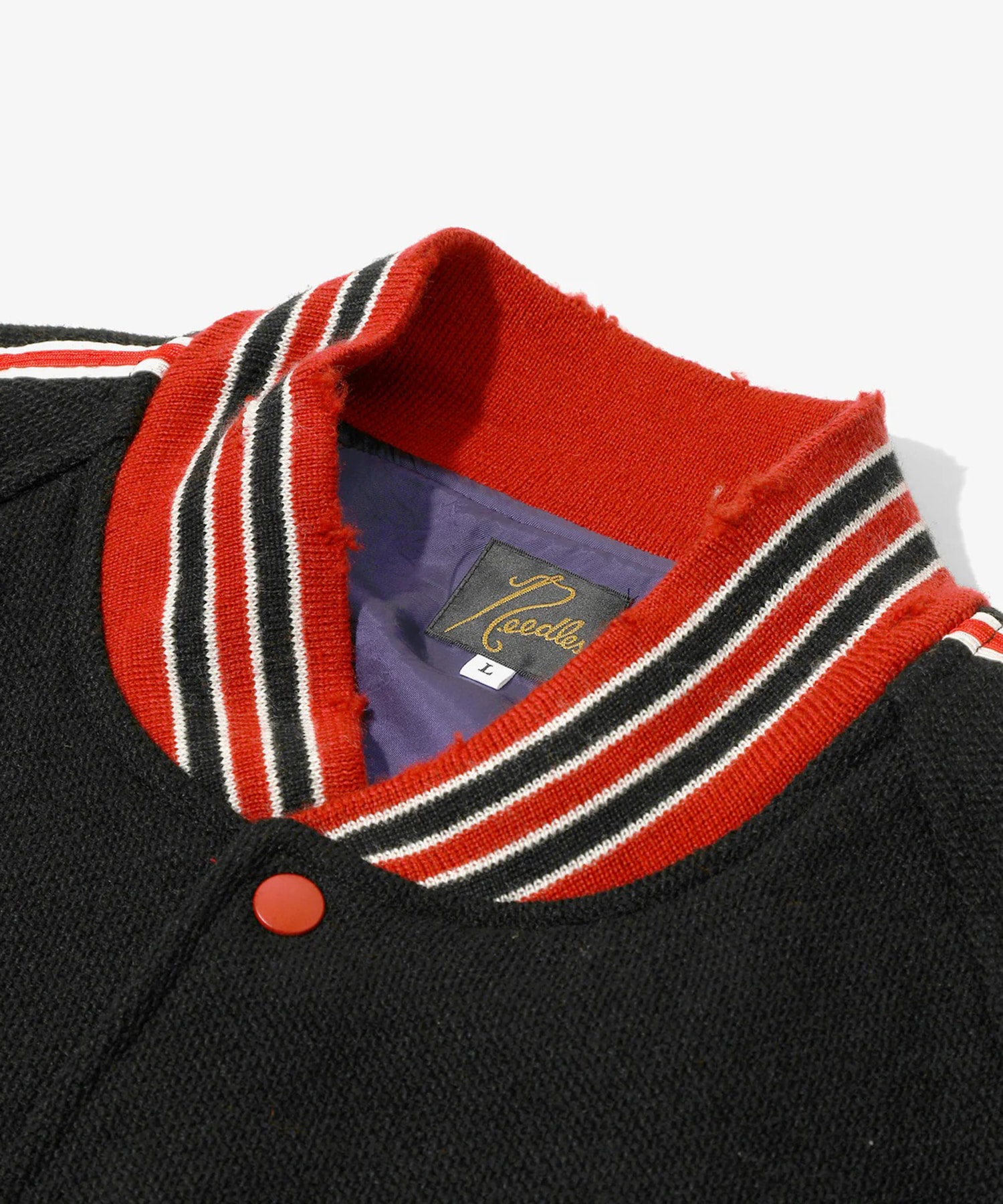 Deconstructed Lettered Jacket - Wool Melton NEEDLES