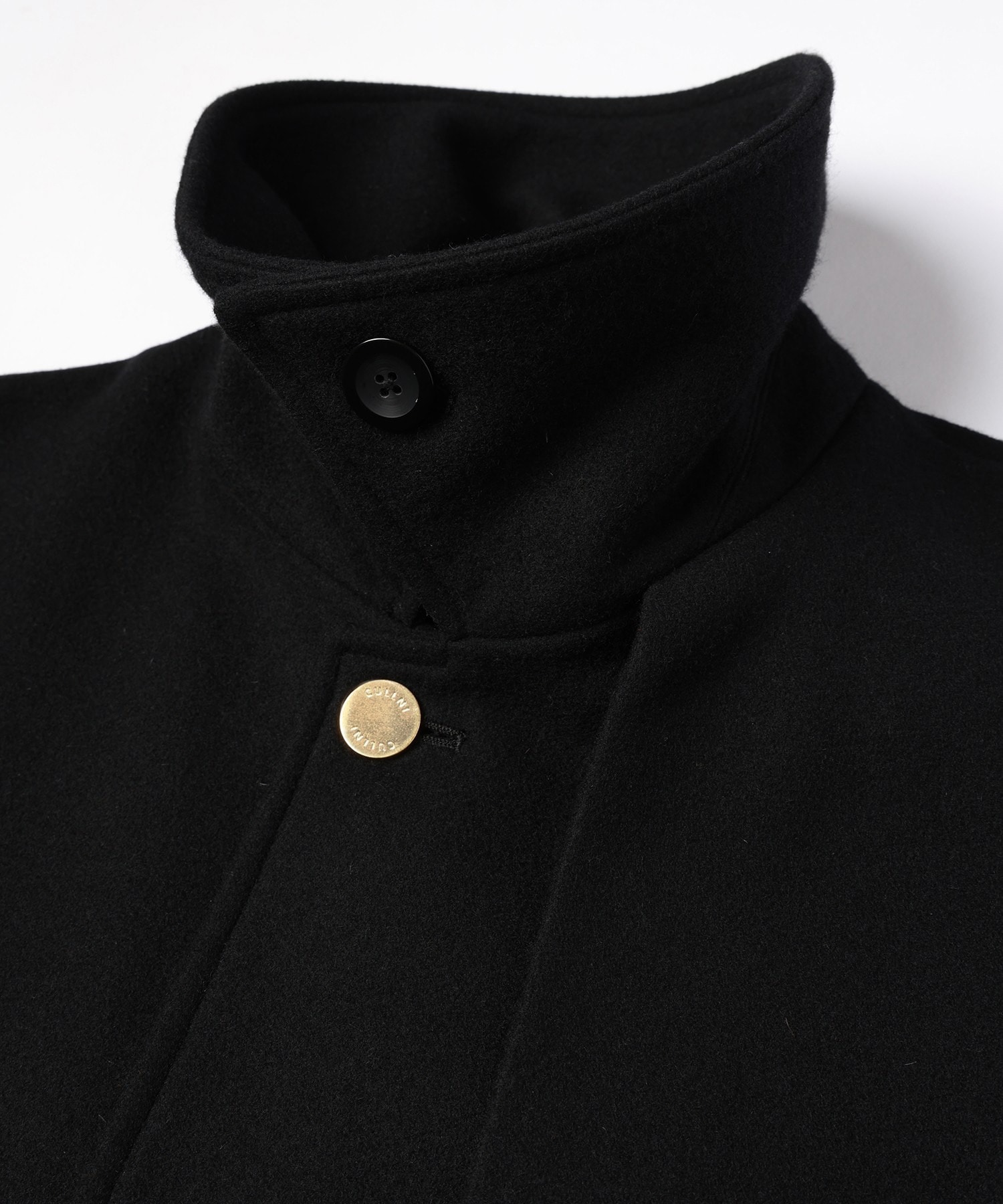 Lamb Wool Melton Layerd Long Coat CULLNI