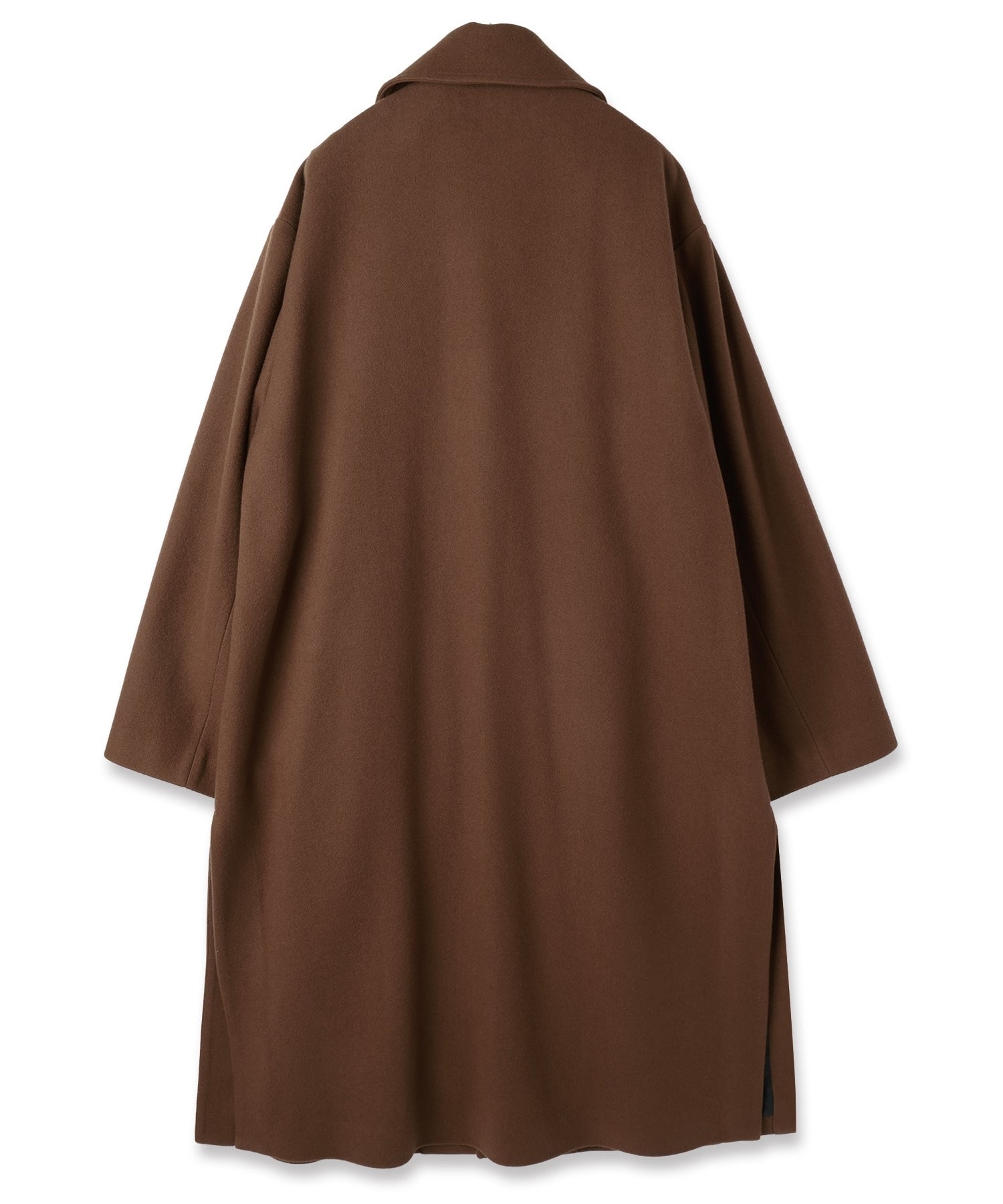 Lamb Wool Melton Layerd Long Coat CULLNI