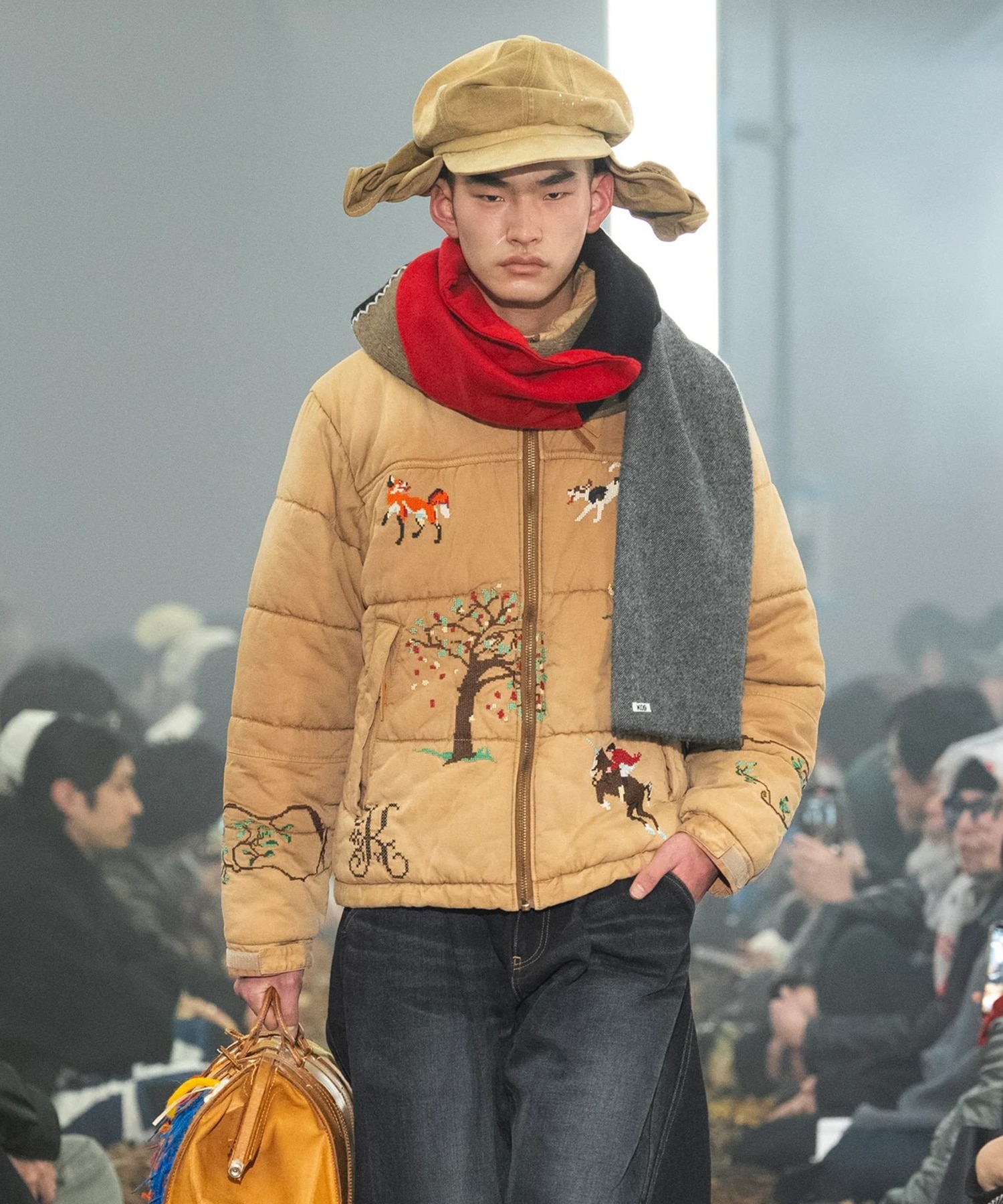 Vintage-effect puffer jacket KHOKI
