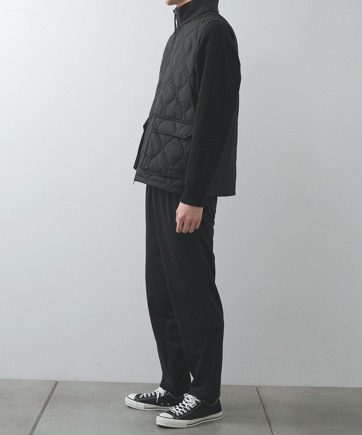 MILITARY W-ZIP LIB HI NECK DOWN VEST TAION