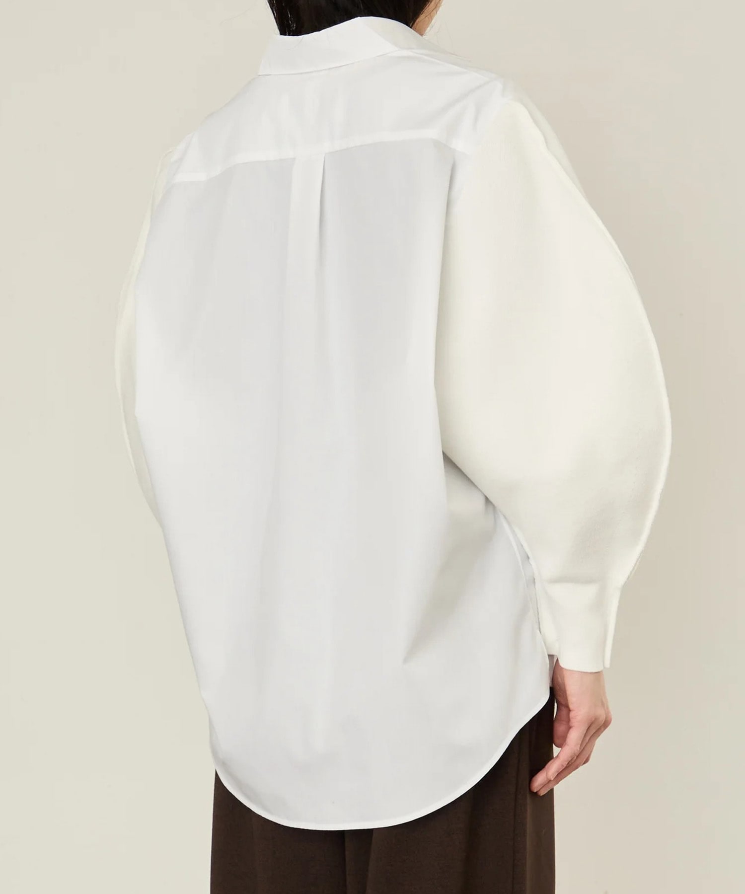 KNIT SLEEVE  DOCKING SHIRTS I'm here