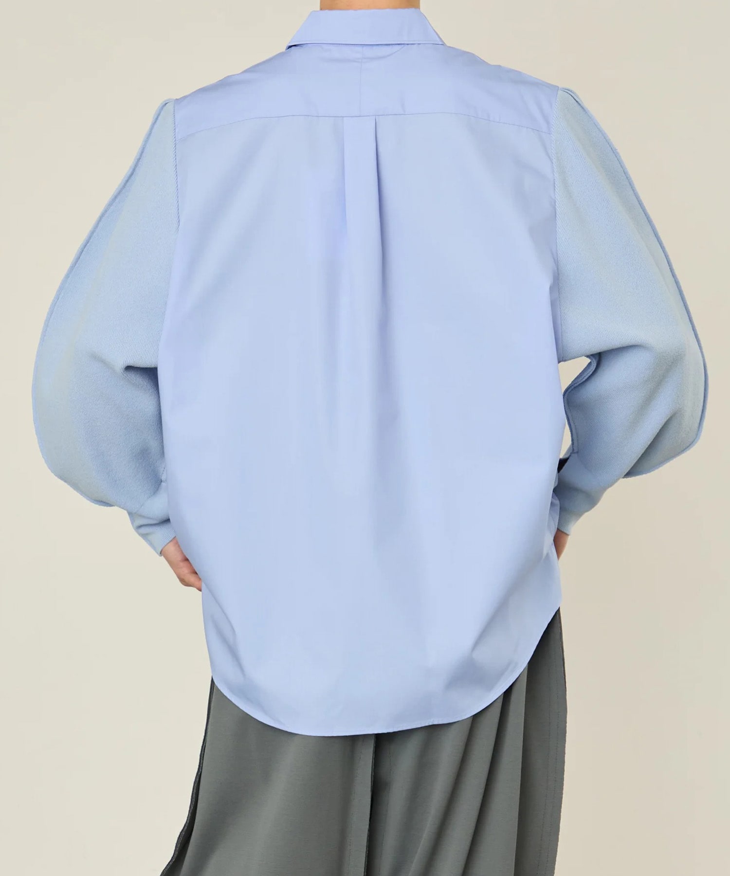 KNIT SLEEVE  DOCKING SHIRTS I'm here