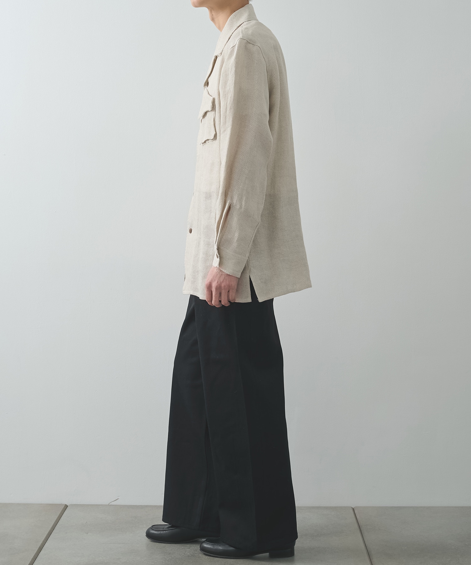 リネンオープンカラーシャツ sulvam