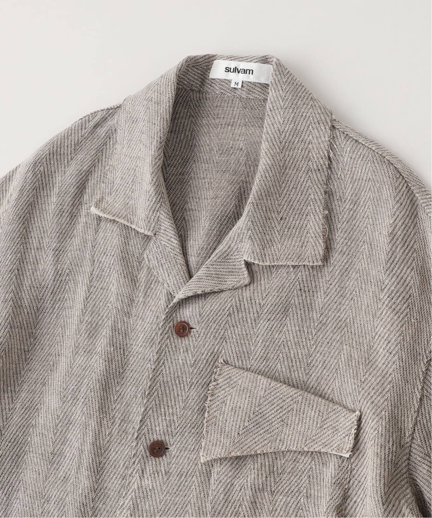 リネンオープンカラーシャツ sulvam
