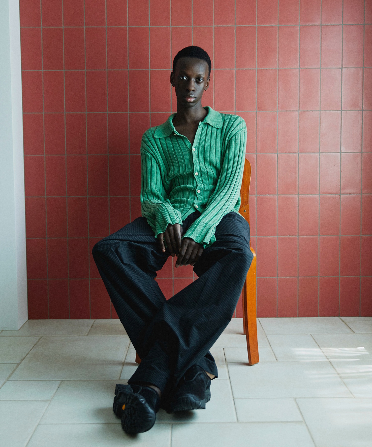 Wide Rib Knit Shirt MATSUFUJI