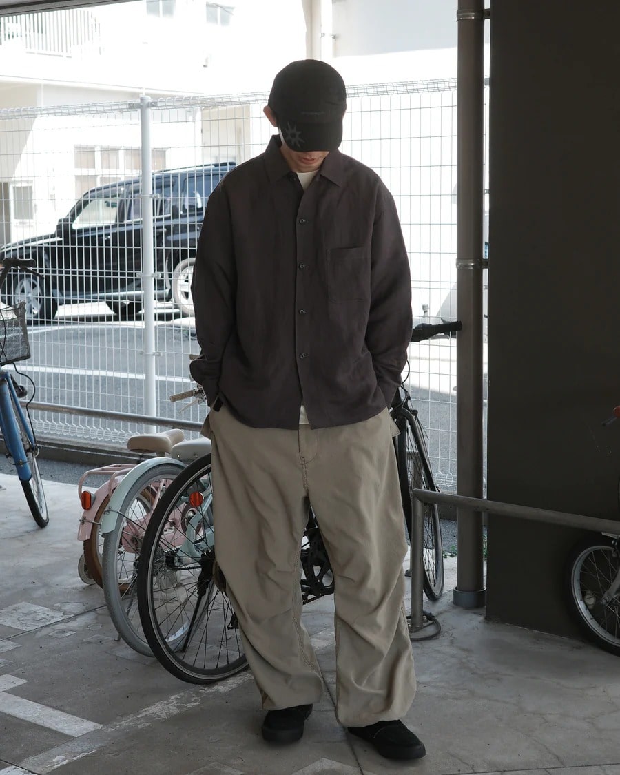 DRAPE LINE OPEN COLLOR SHIRTS ANACHRONORM