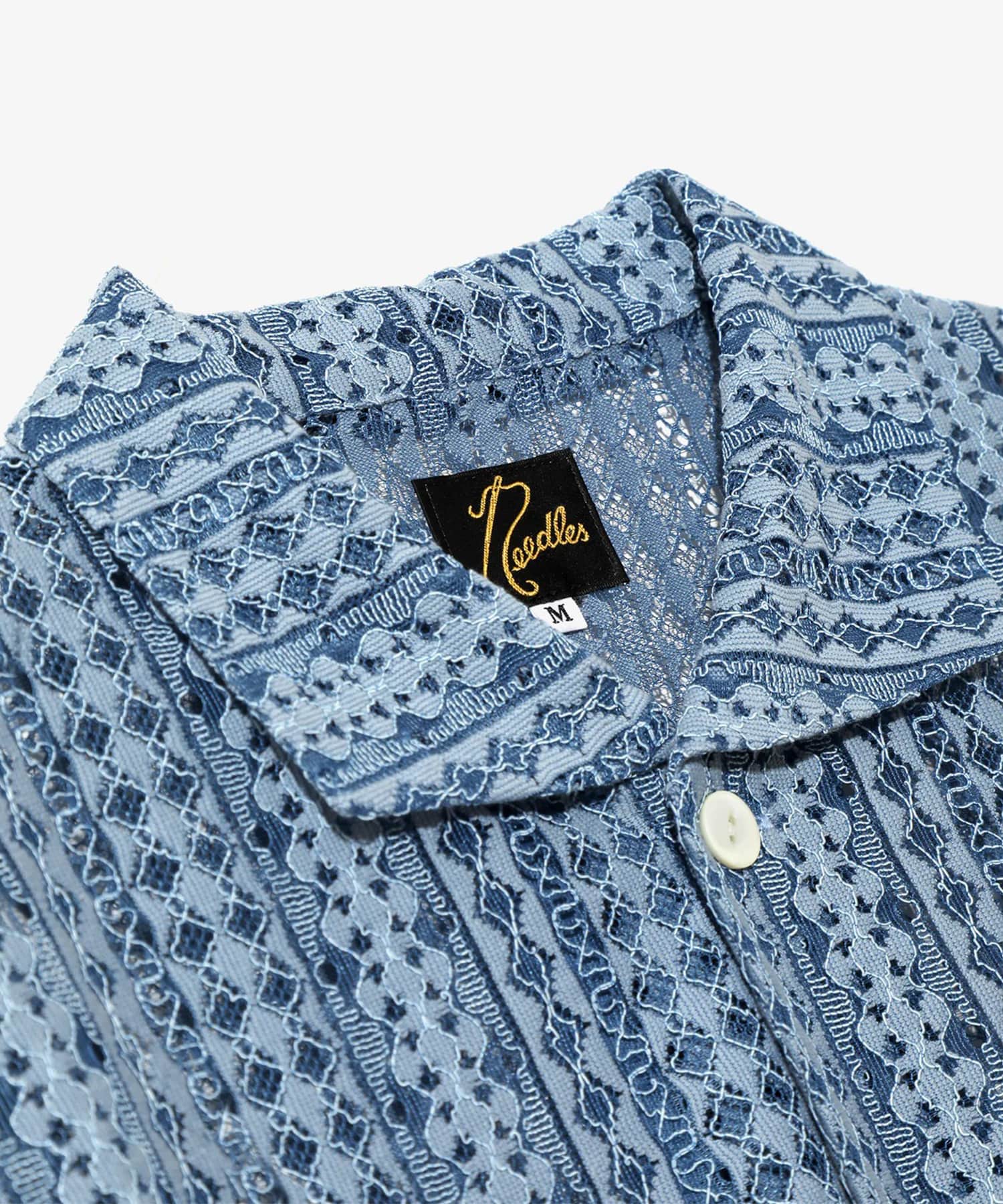 S/S Widespread Collar Shirt - Raschel Lace NEEDLES