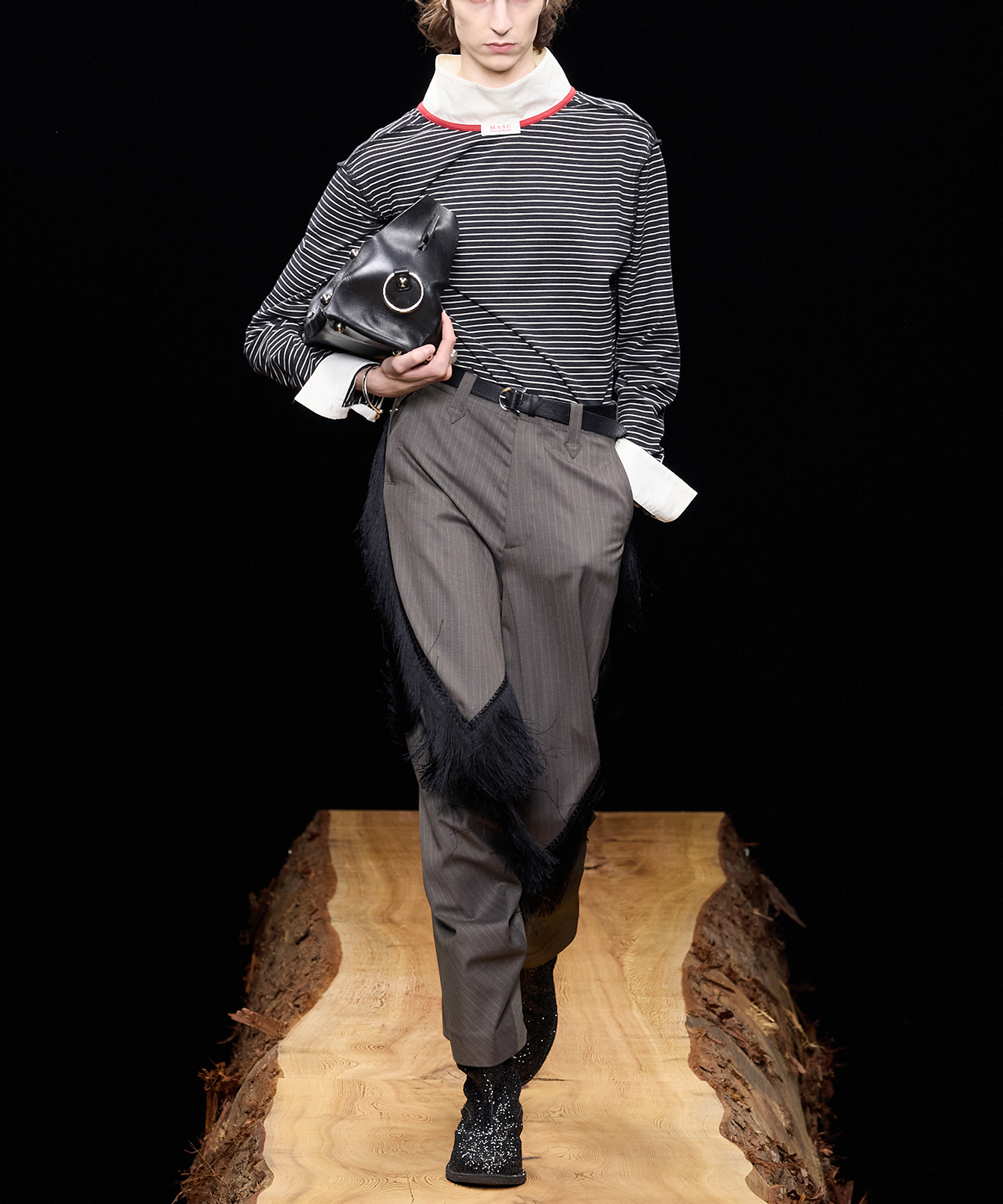 OPPOSITE STRIPE PULLOVER SHIRT MASU