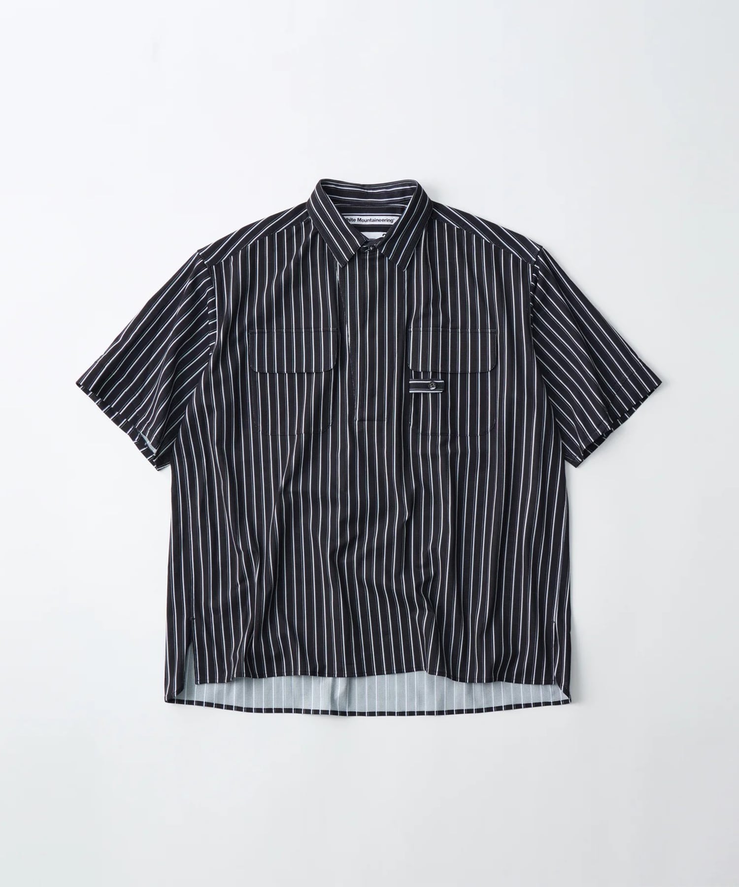 STRIPE SHORT SLEEVE PULLOVER SHIRT White Mountaineering