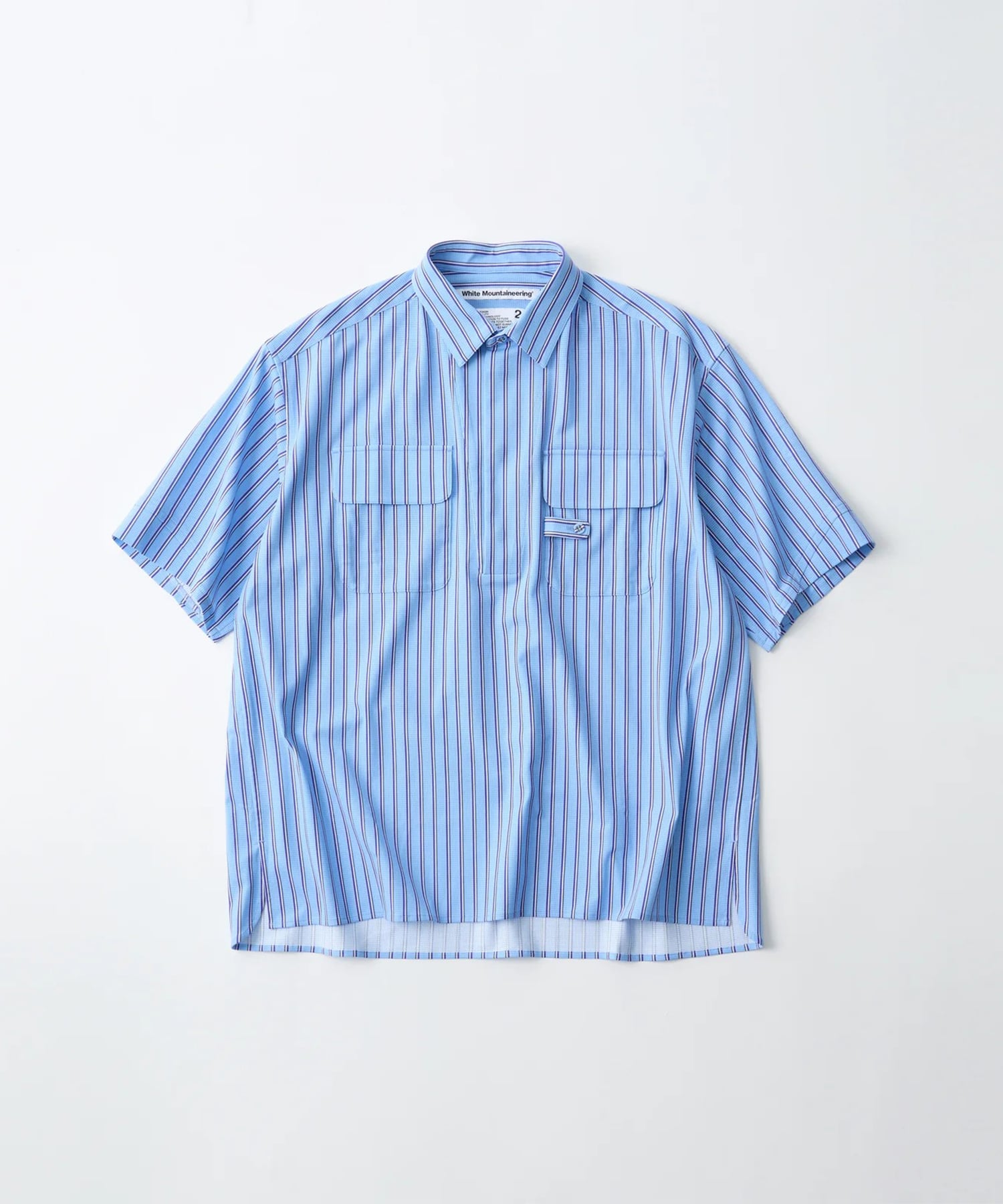 STRIPE SHORT SLEEVE PULLOVER SHIRT White Mountaineering