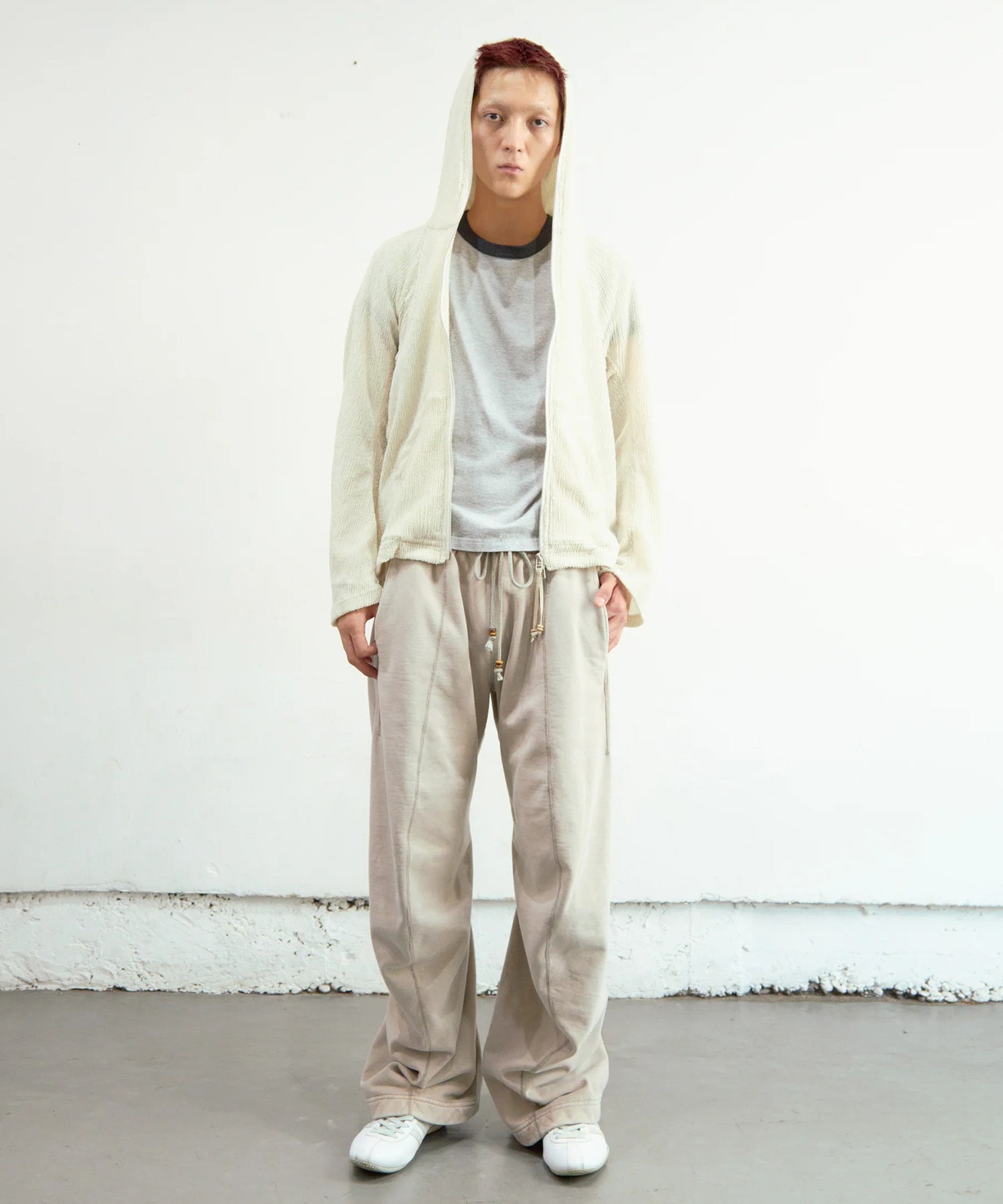 SEMI SHEER FULL ZIP UP HOODIE NVRFRGT