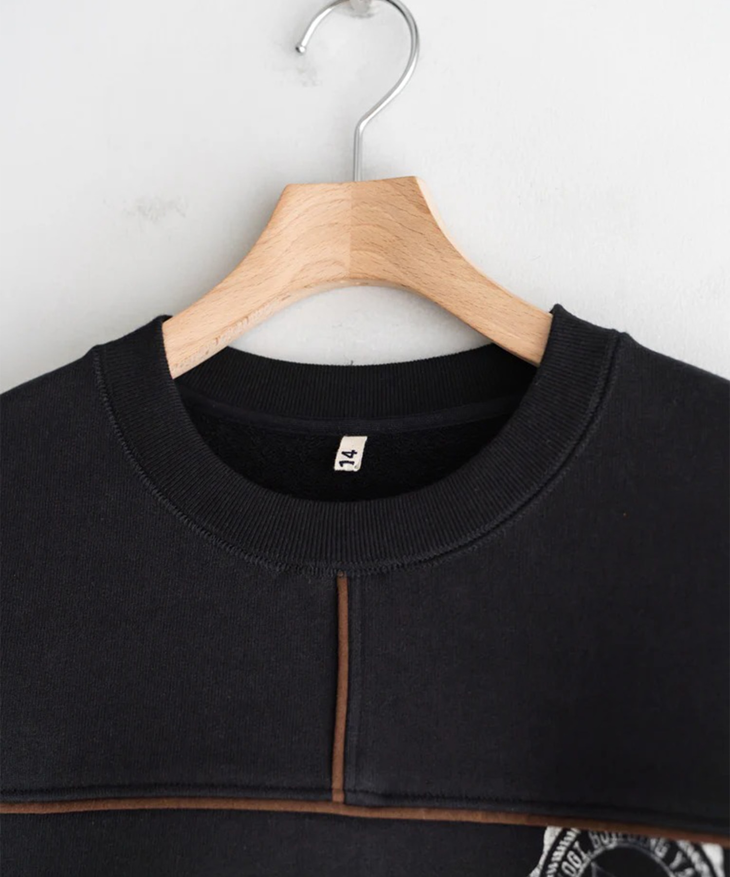 Leather-Trimmed Sweatshirt KHOKI