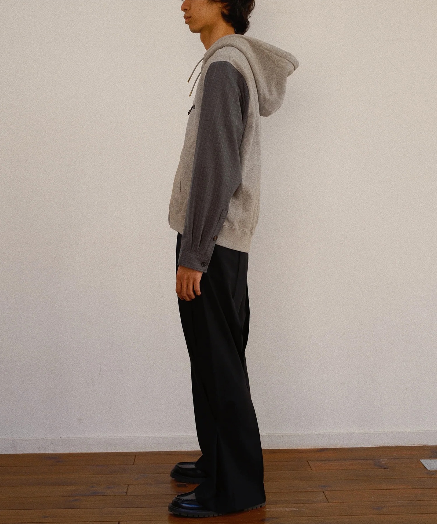 Combination Zip Hoodie KHOKI