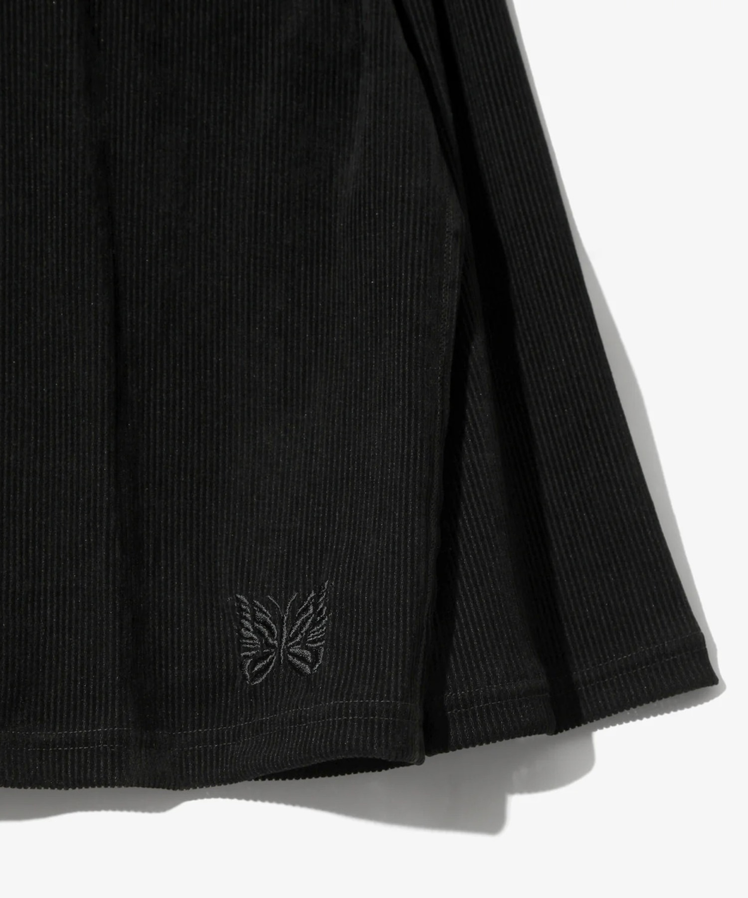 V-Neck Cardigan-Flocked Stripe Lace NEEDLES