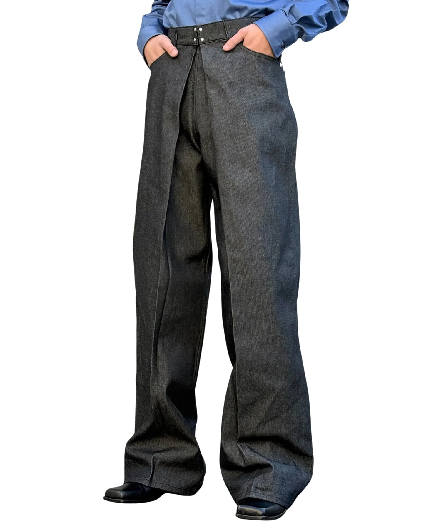 RIGID DENIM WIDE PANTS (SHORT LENGTH) JOHN LAWRENCE SULLIVAN