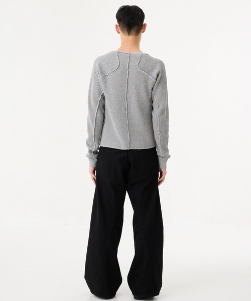 3D TWISTED WIDE LEG JEANS NVRFRGT