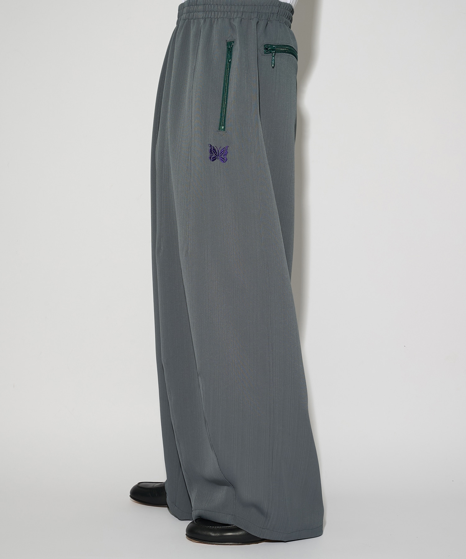 別注 Papillon Emb. H.D. Track Pant - Art Pique Pleats NEEDLES