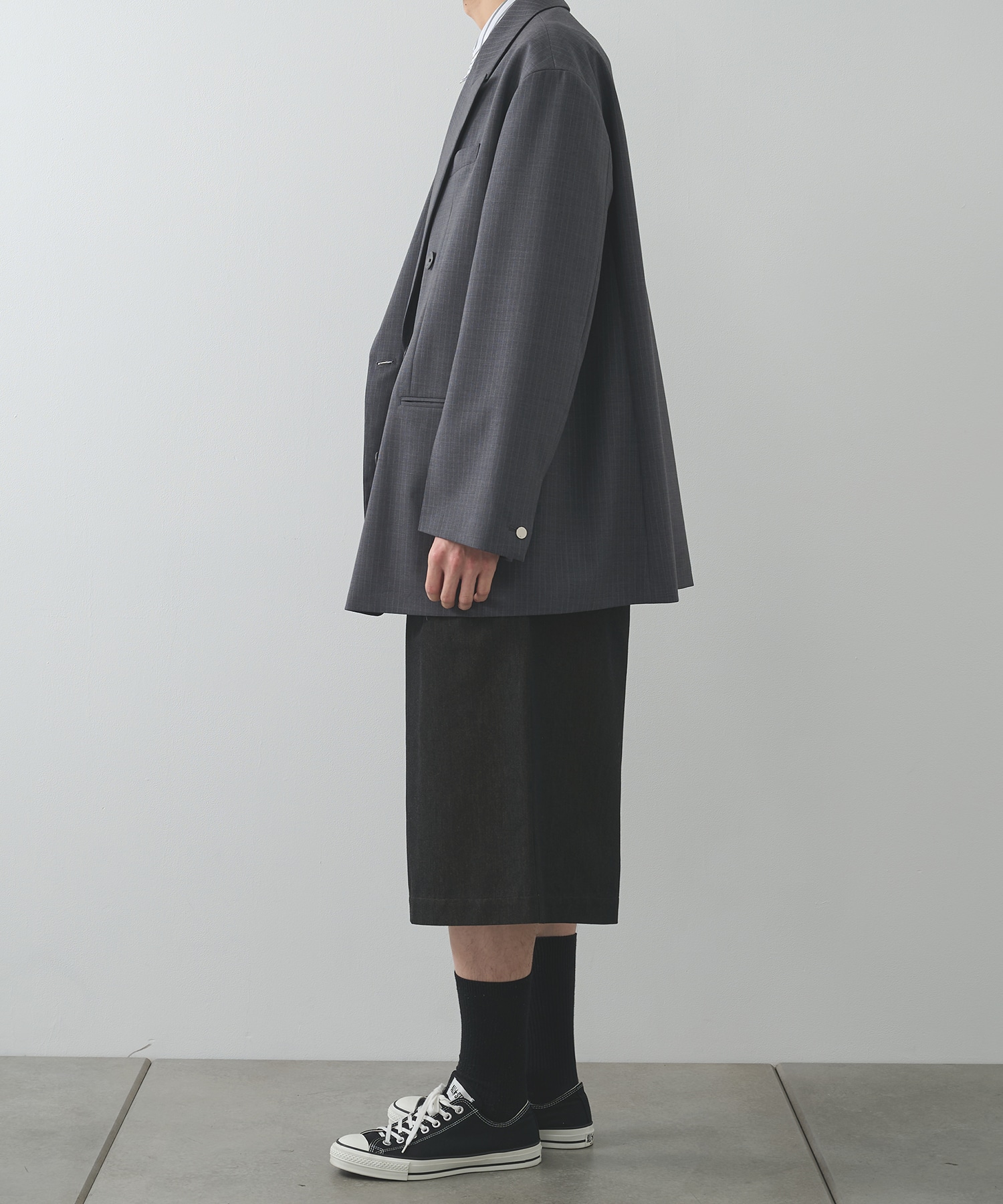 別注 denim easy half pants sulvam